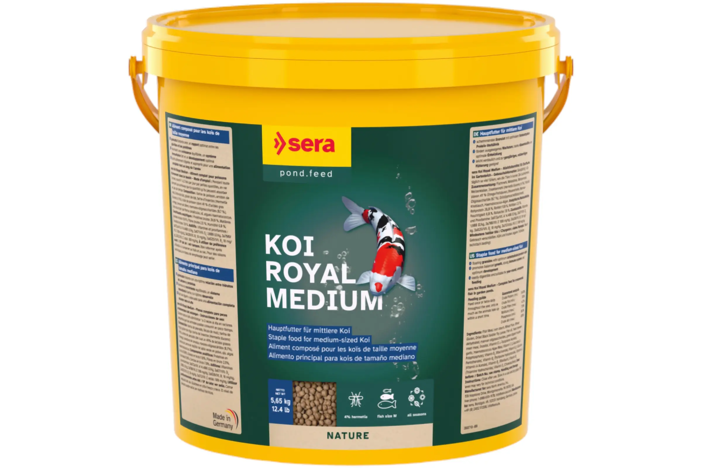 Sera Koi Royal Medium, nourriture pour koïs, 21 l