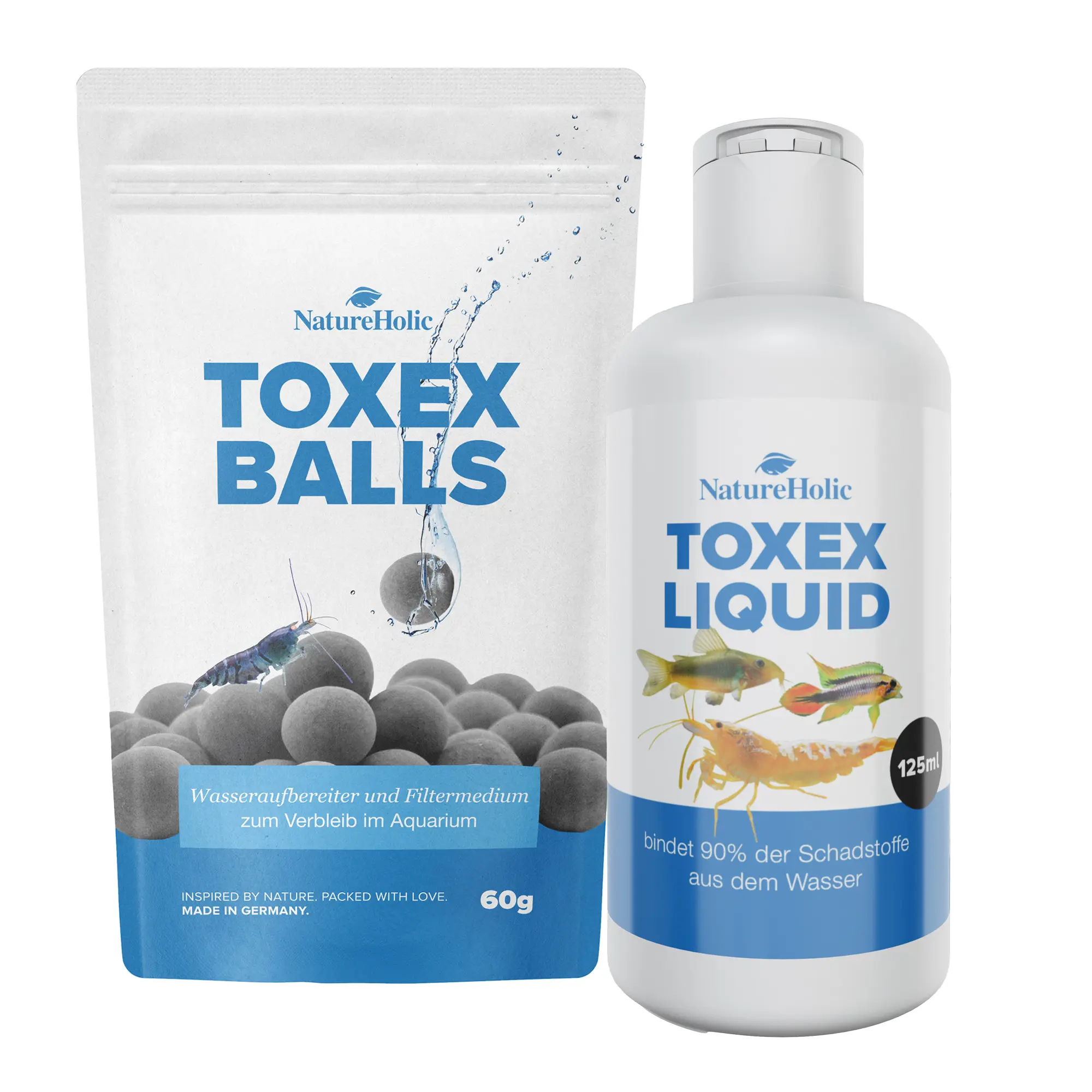 Kit de conditionneur d’eau NatureHolic, aquarium sans substances toxiques, solution 2-1 pour une eau cristalline