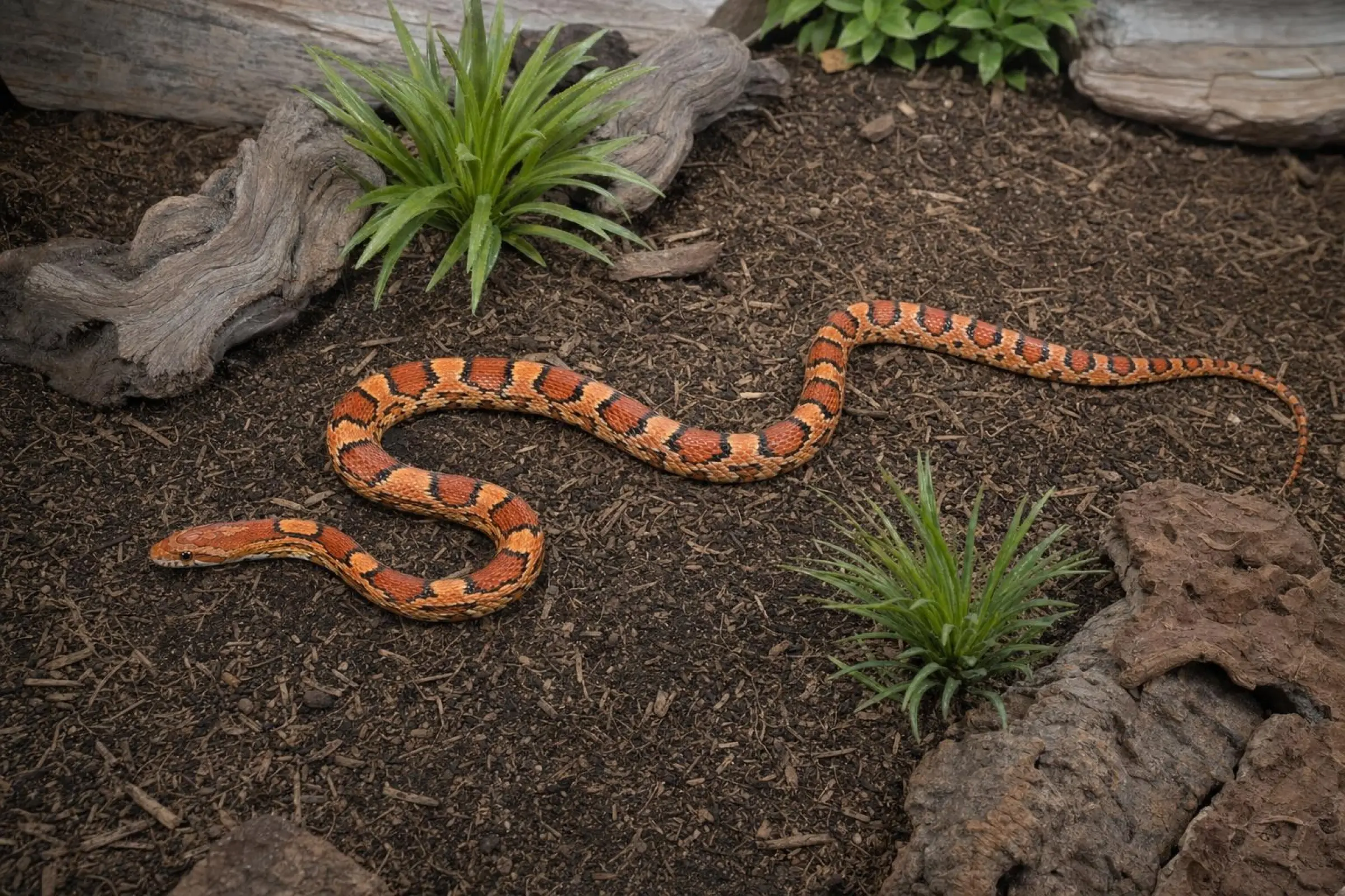 Couleuvre des blés Okeetee, Pantherophis guttatus