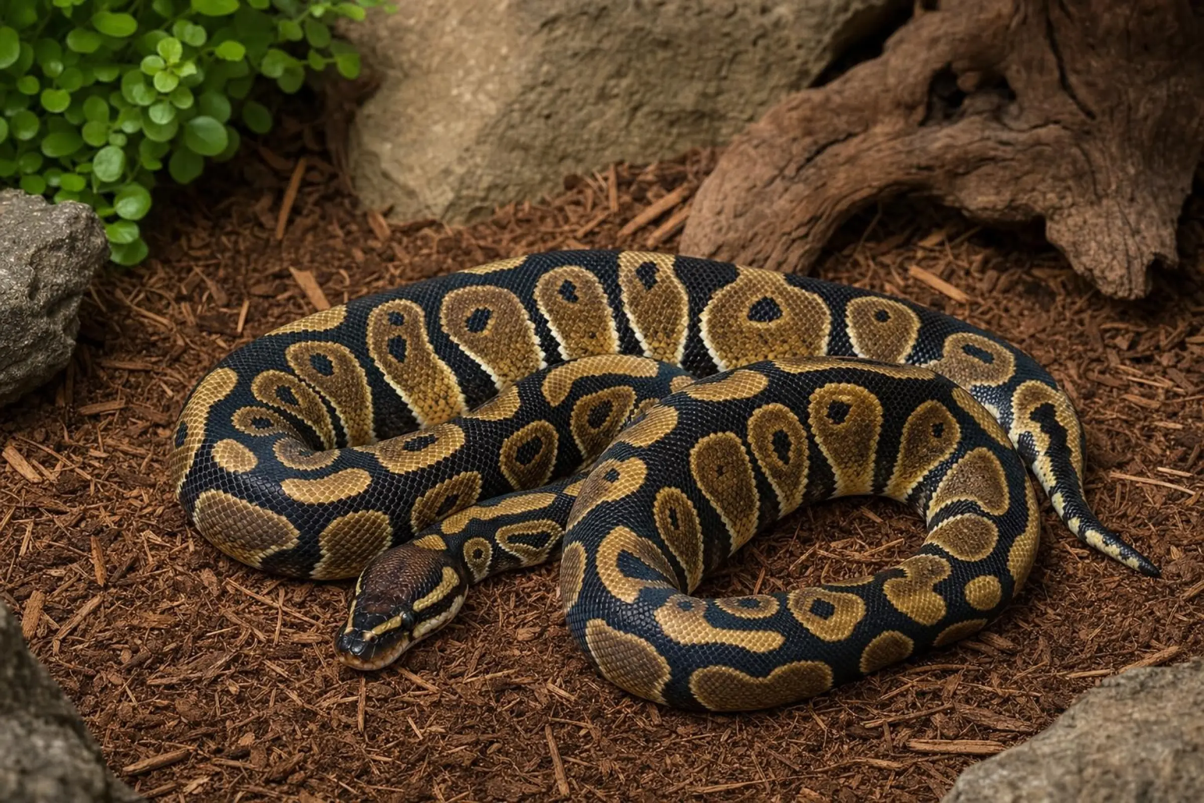 Python royal Gravel, Python regius