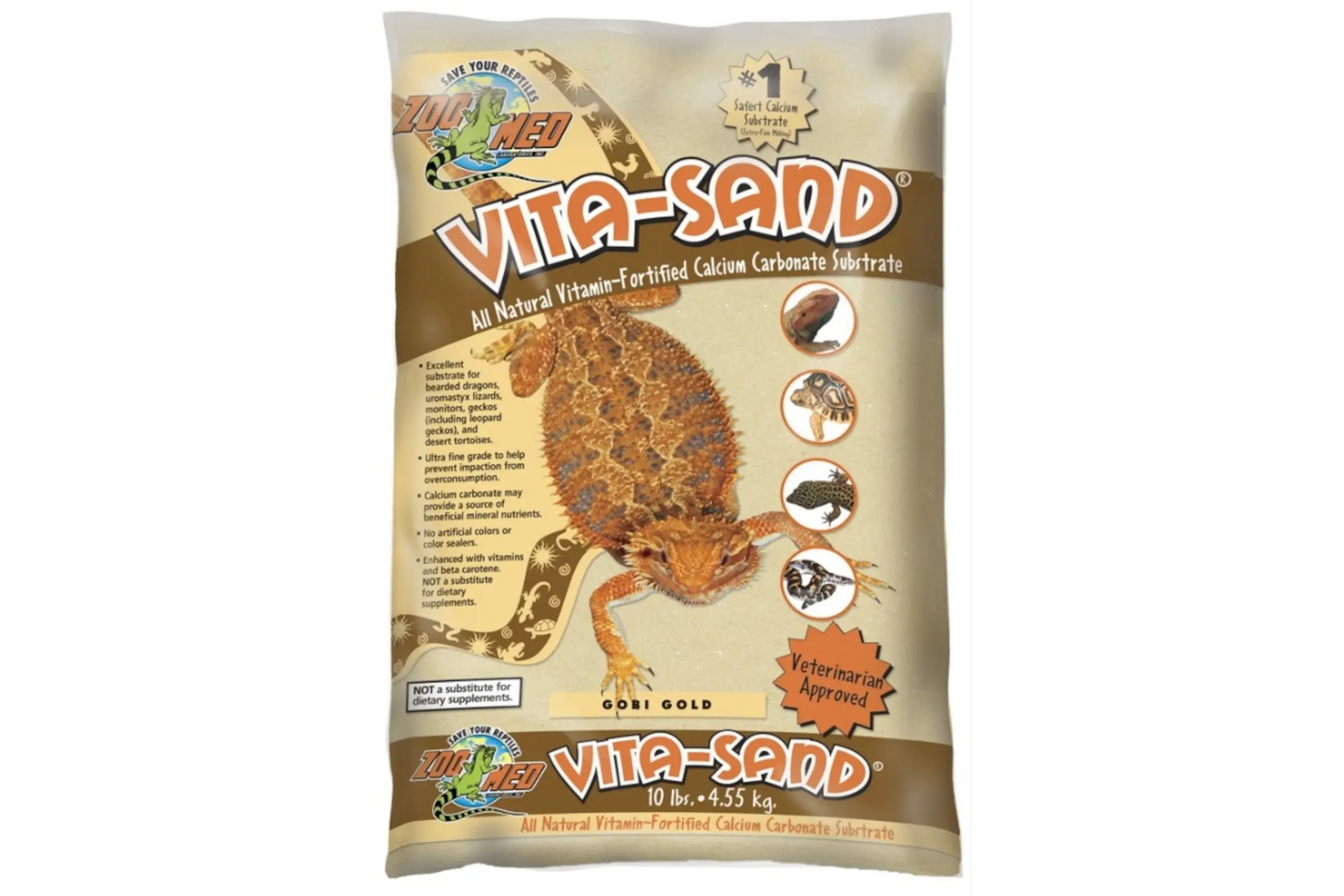 Zoomed Vita-Sand Gobi Gold, substrat de sol, 4,5 kg