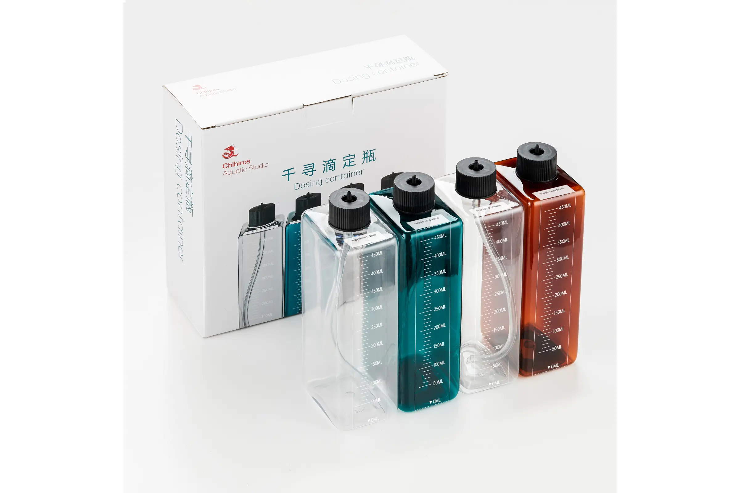 Flacons doseurs Chihiros pour système de dosage, 4 pièces