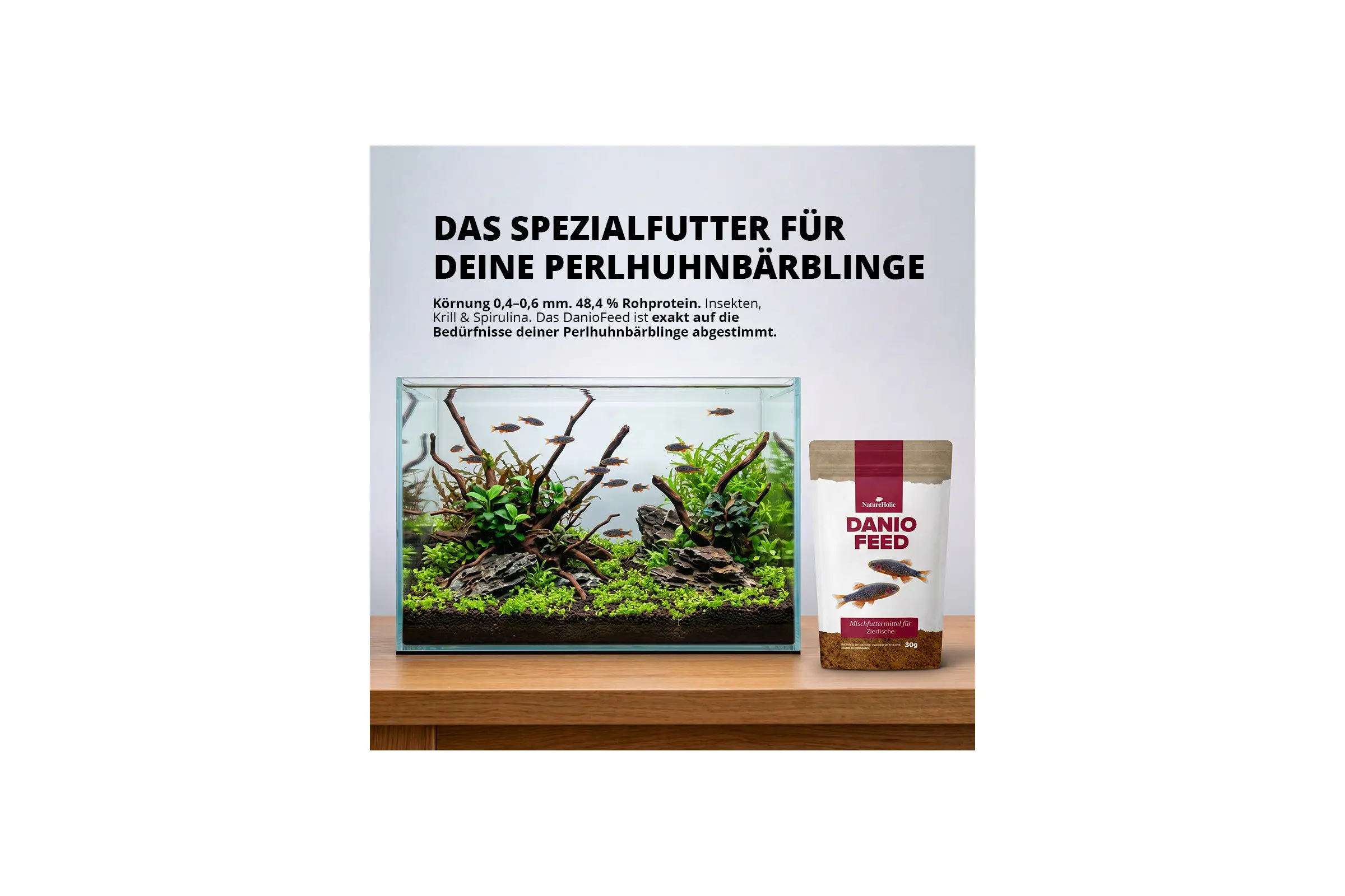 NatureHolic DanioFeed – aliment spécial pour petites espèces de Danio – 30 g