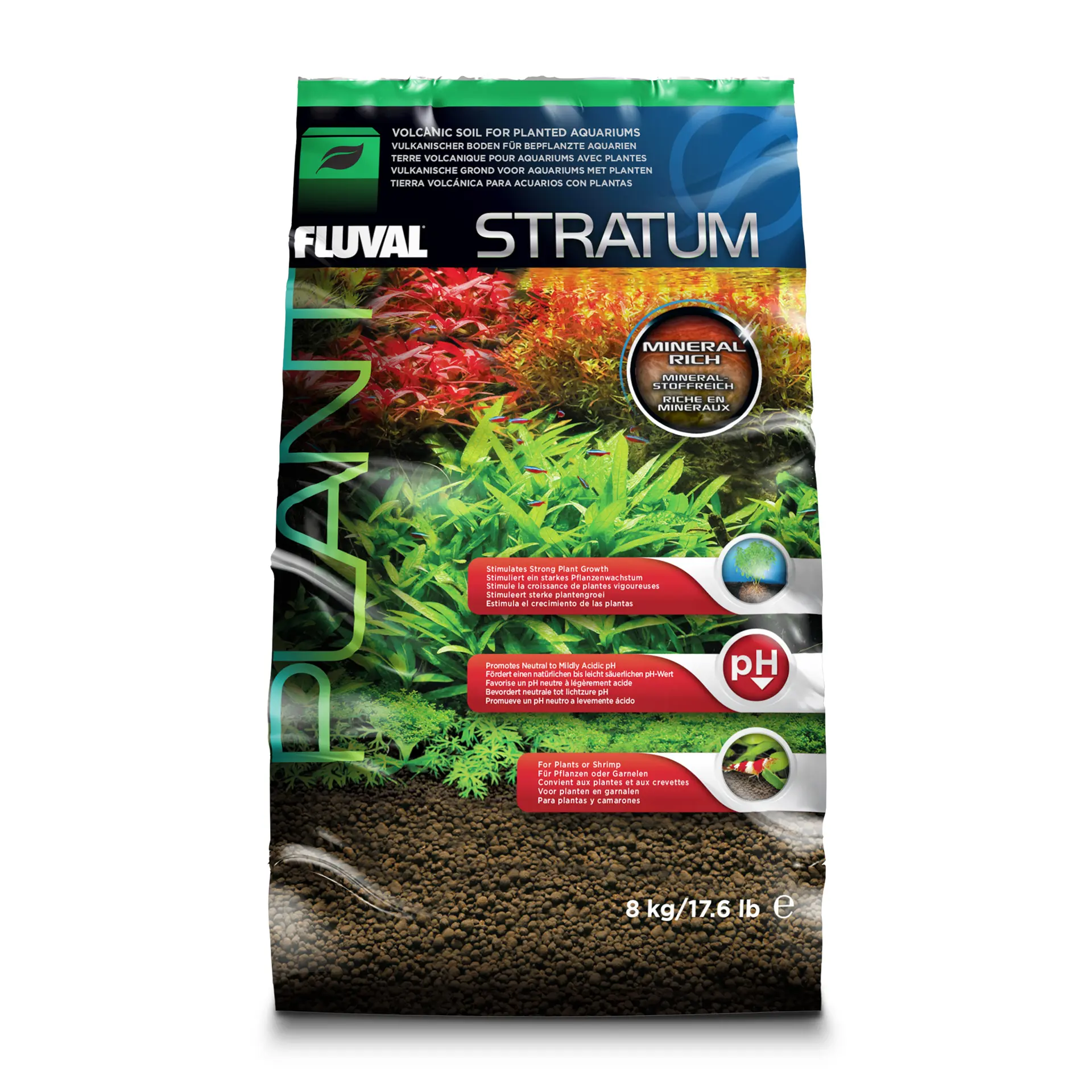 Fluval Stratum pour plantes et crevettes 8 kg