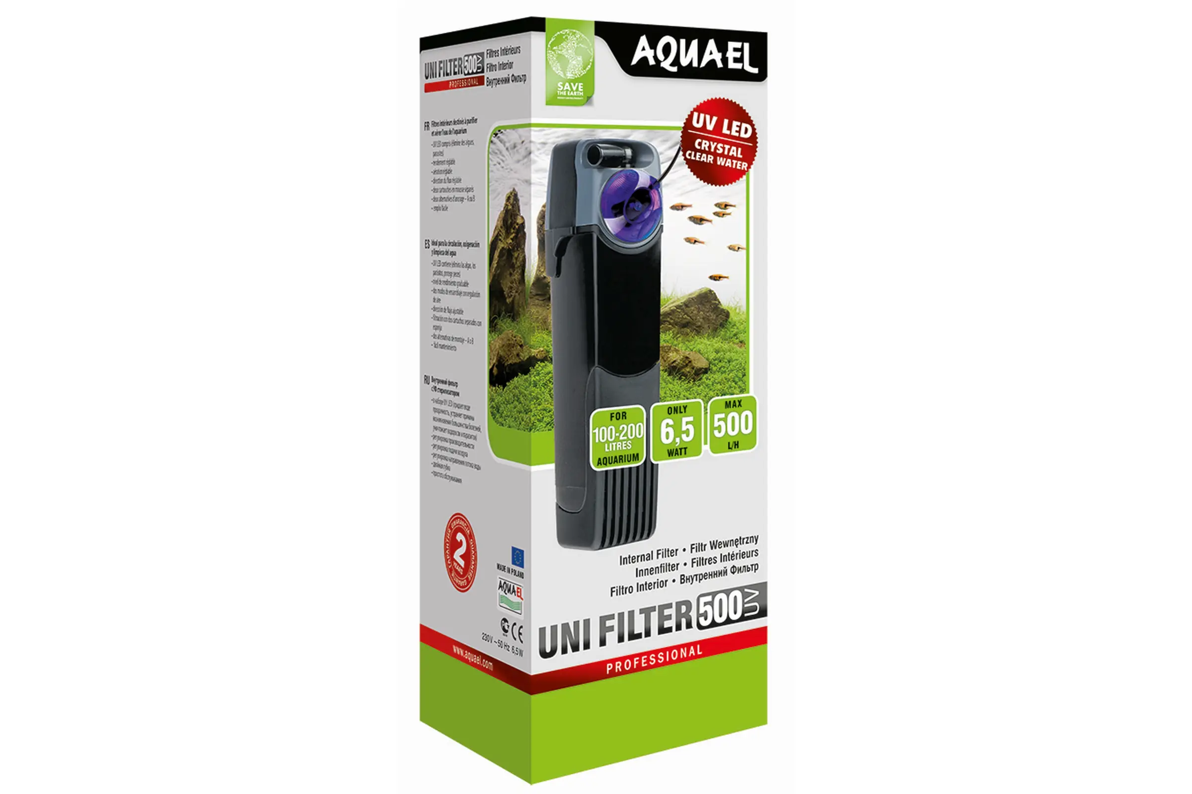 Filtre Aquael Unifilter 500 UV Power, filtre interne
