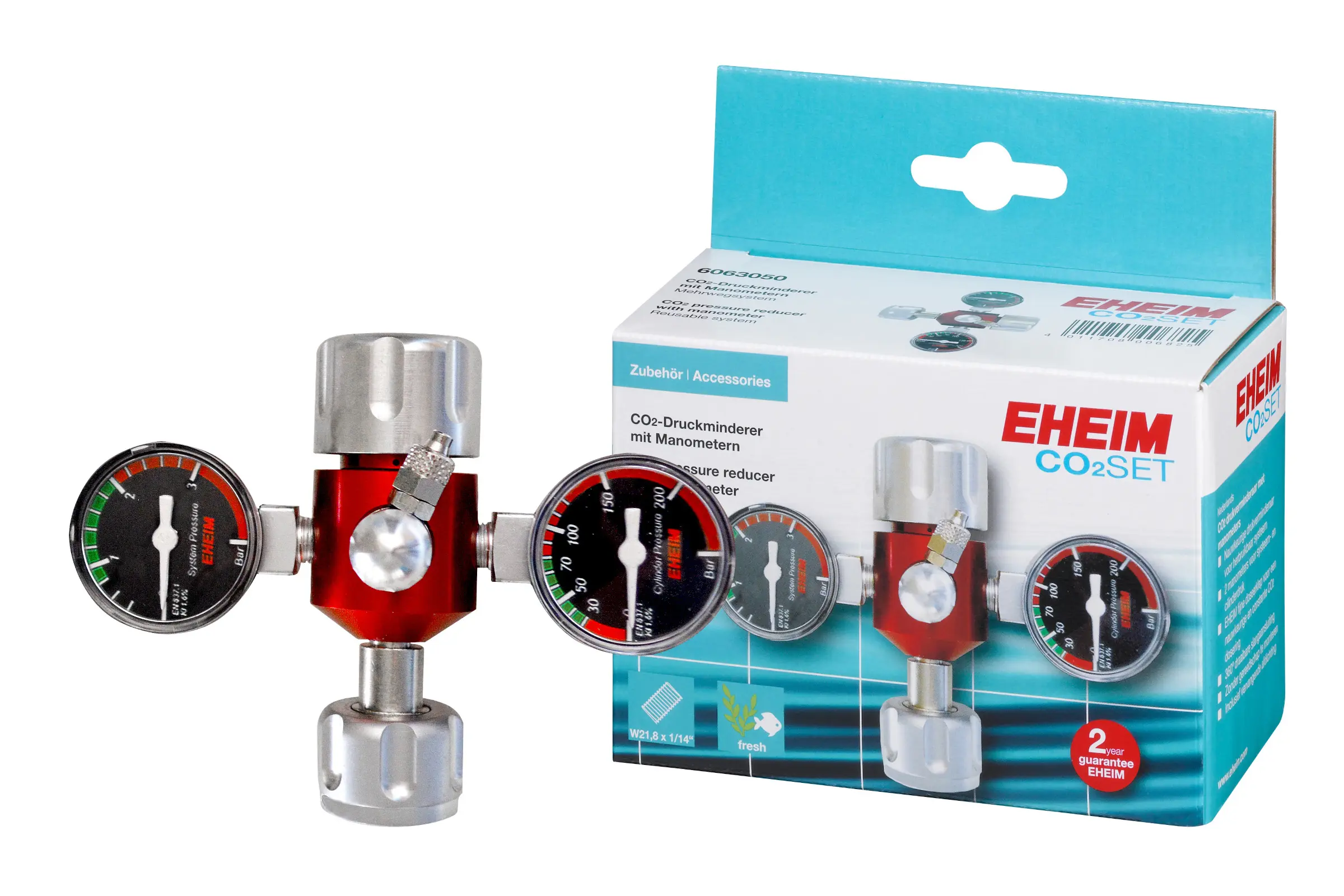 Détendeur EHEIM avec manomètre pour bouteilles rechargeables