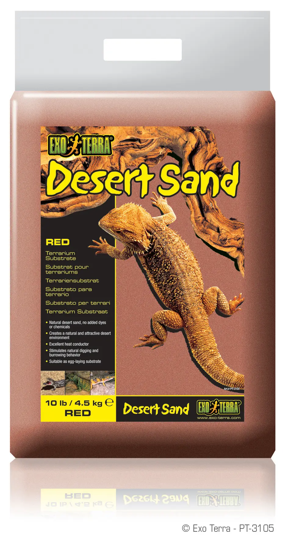 Substrat pour terrarium Exo Terra DesertSand rouge 4,5 kg