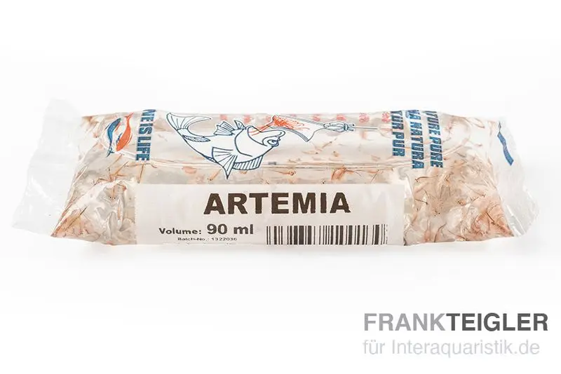 Nourriture vivante Artemia en sachet portion, 90 ml, crevettes des salines