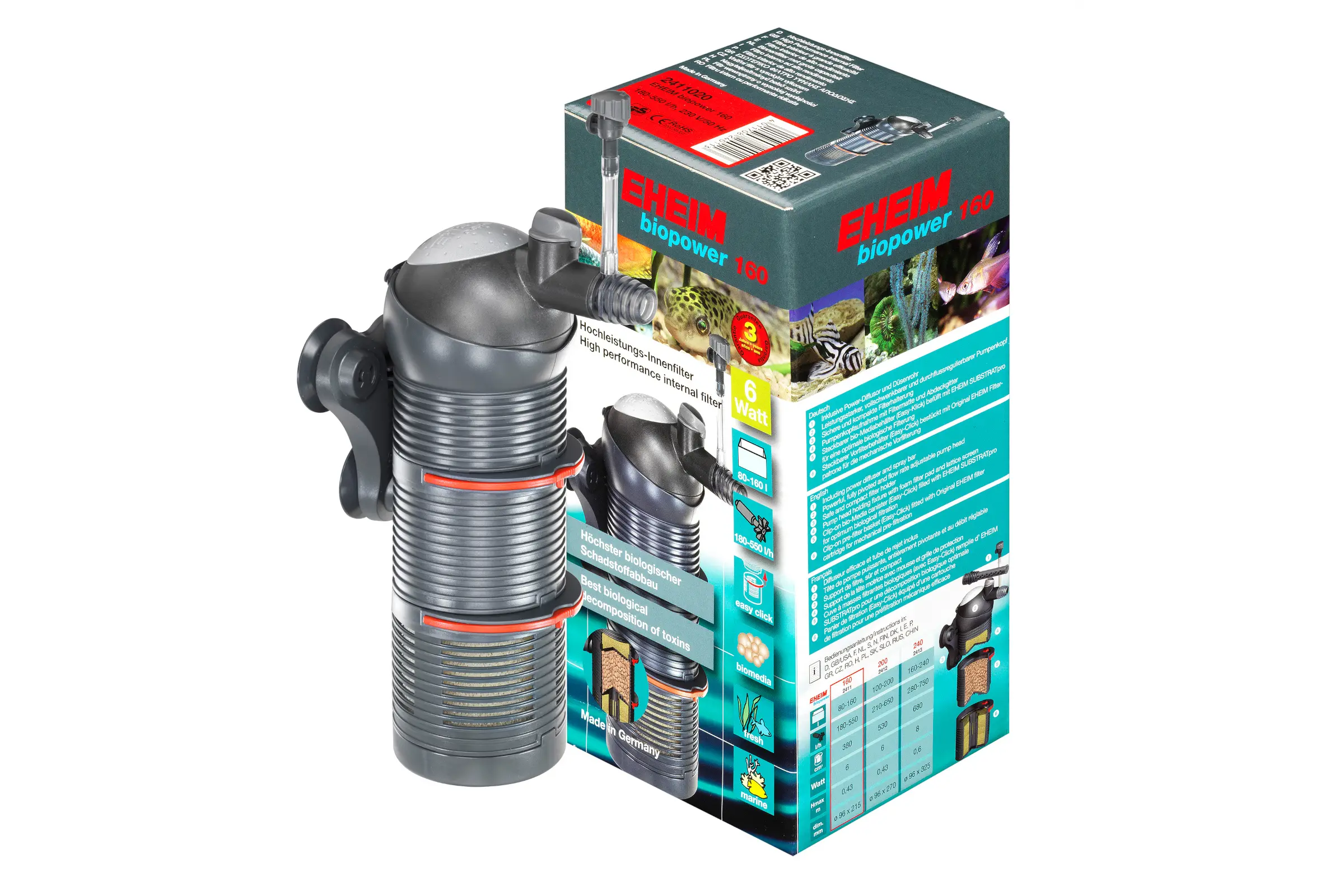 Eheim biopower 160, filtre intérieur