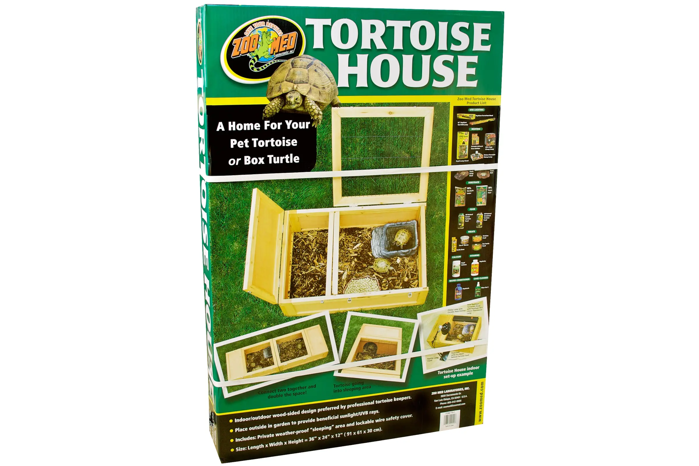 Zoomed Tortoise House, maison pour tortues en bois