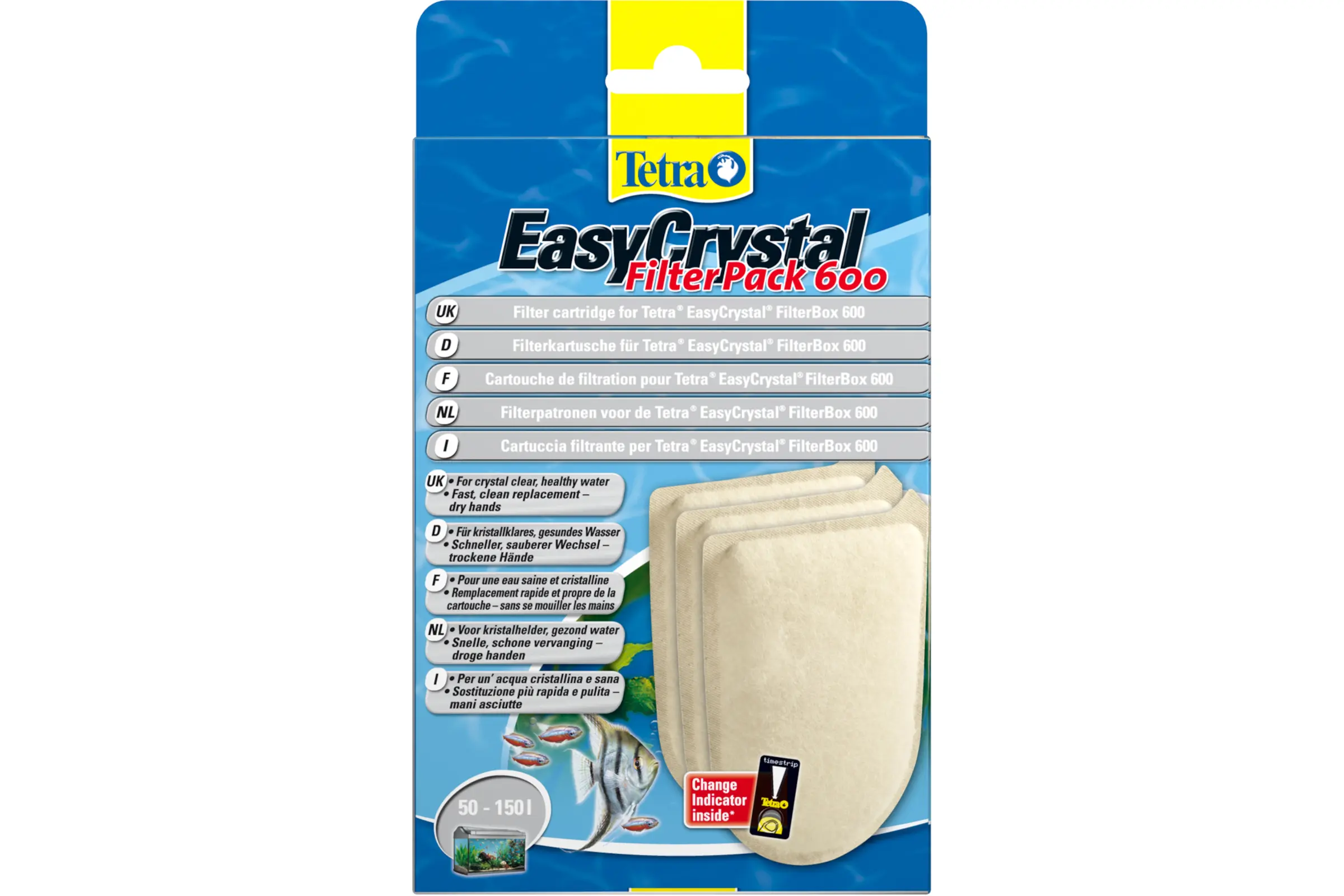 Tetra EasyCrystal Filter Pack 600, cartouches filtrantes de rechange, 3 pièces