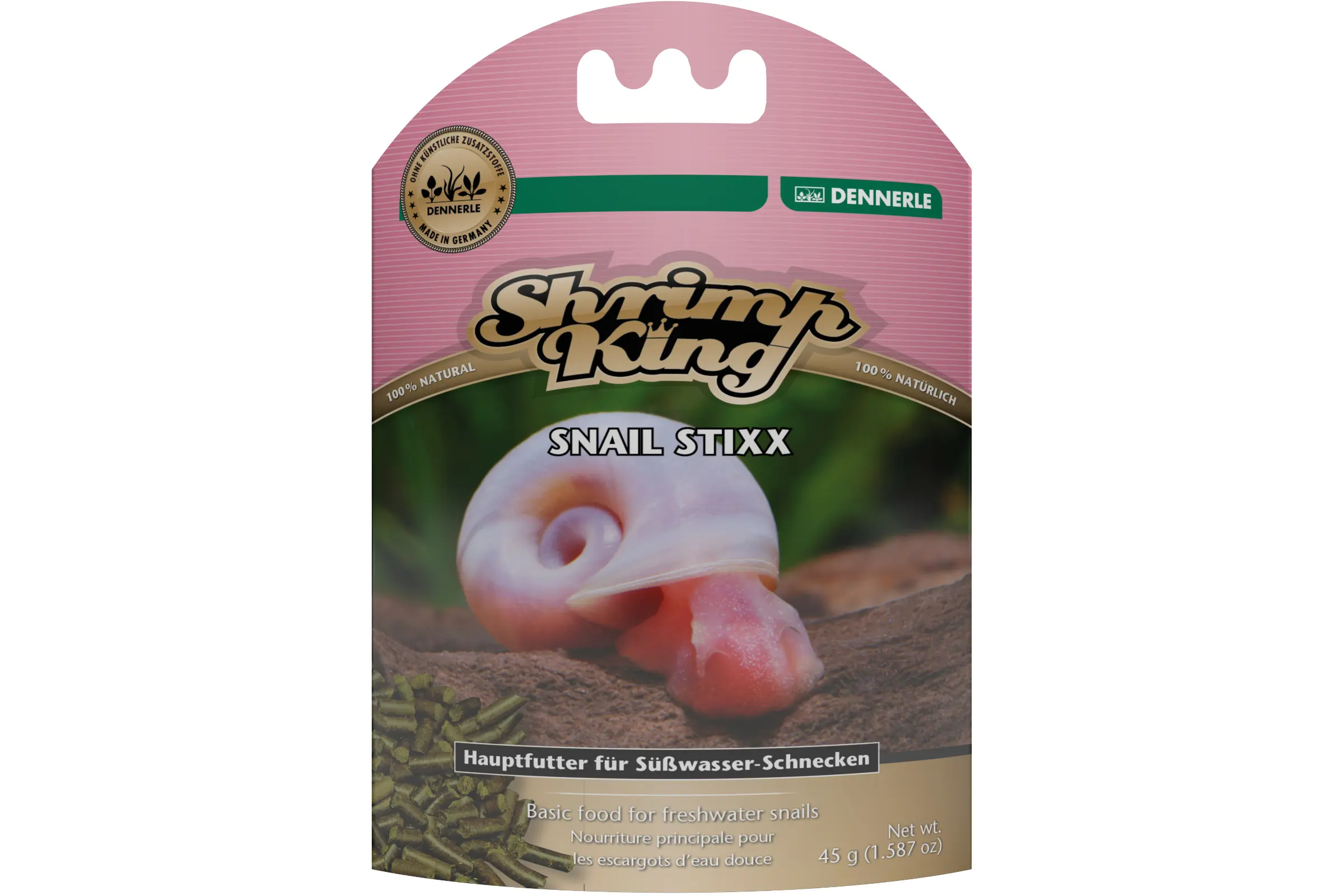 Dennerle Shrimp King SnailStixx, 45 g, nourriture pour escargots