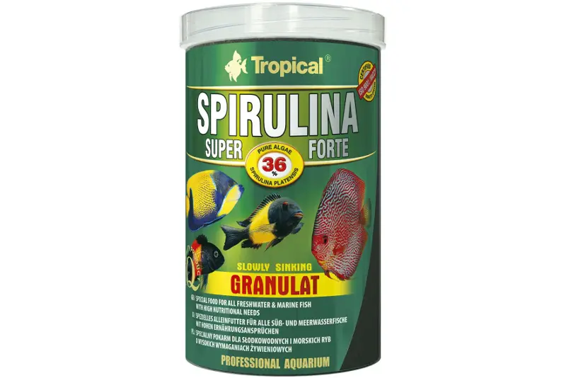 Tropical Spirulina Super Forte 36 % granulés, 250 ml