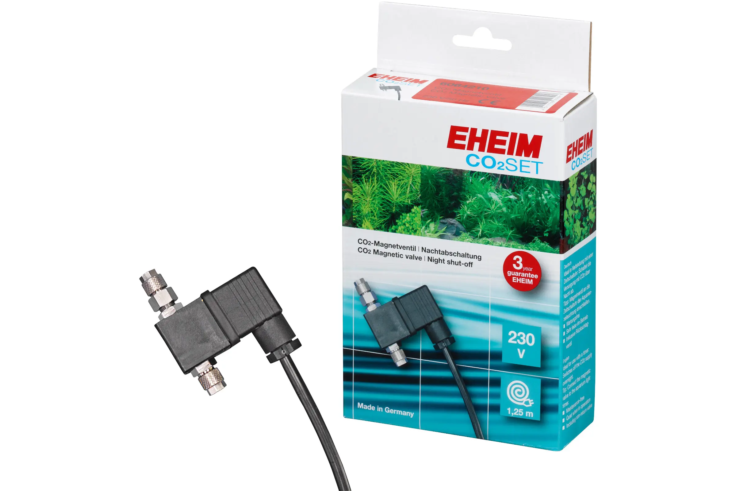Électrovanne Eheim, arrêt nocturne, raccordement 230 V