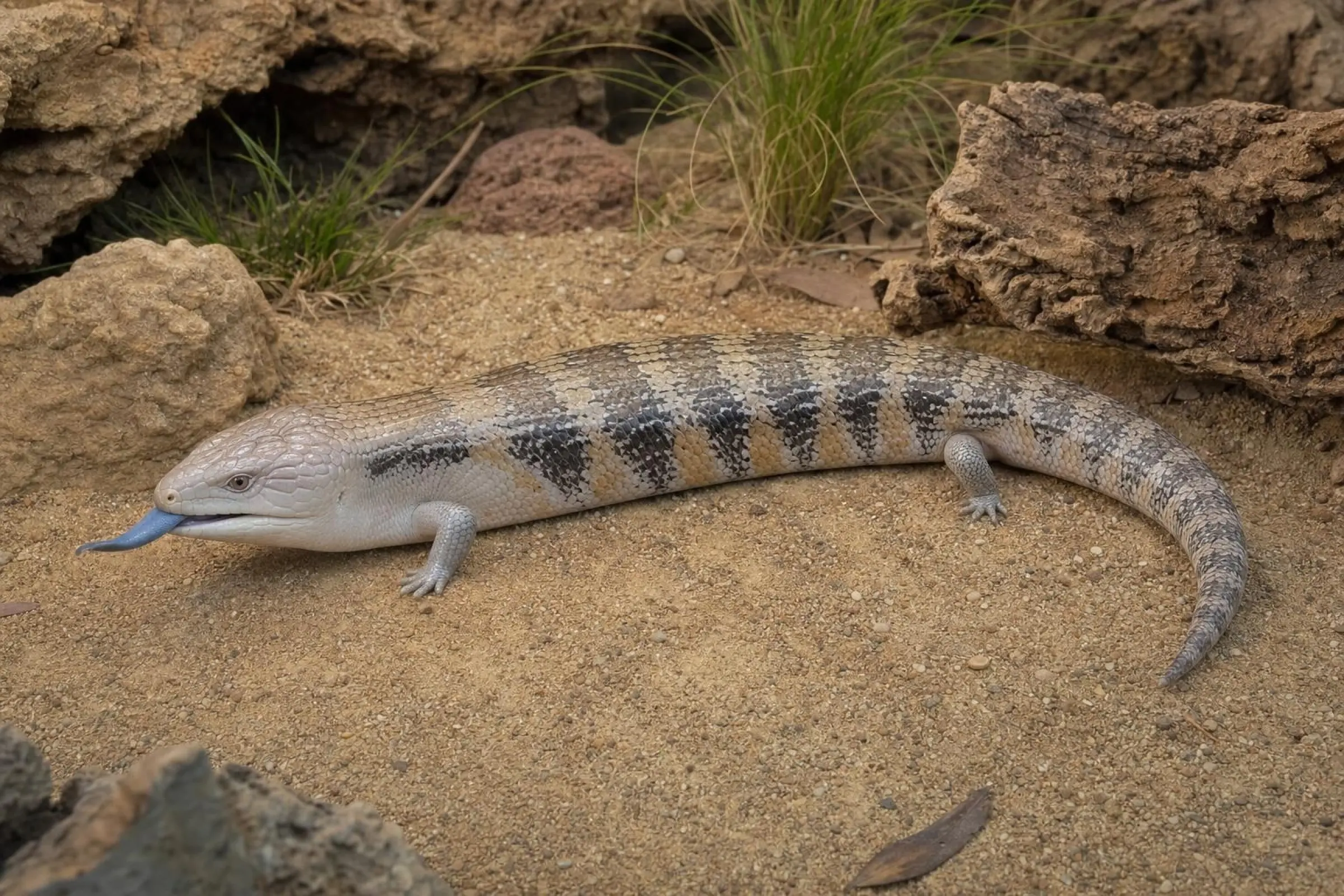 Scinque à langue bleue du Nord, Tiliqua scincoides intermedia
