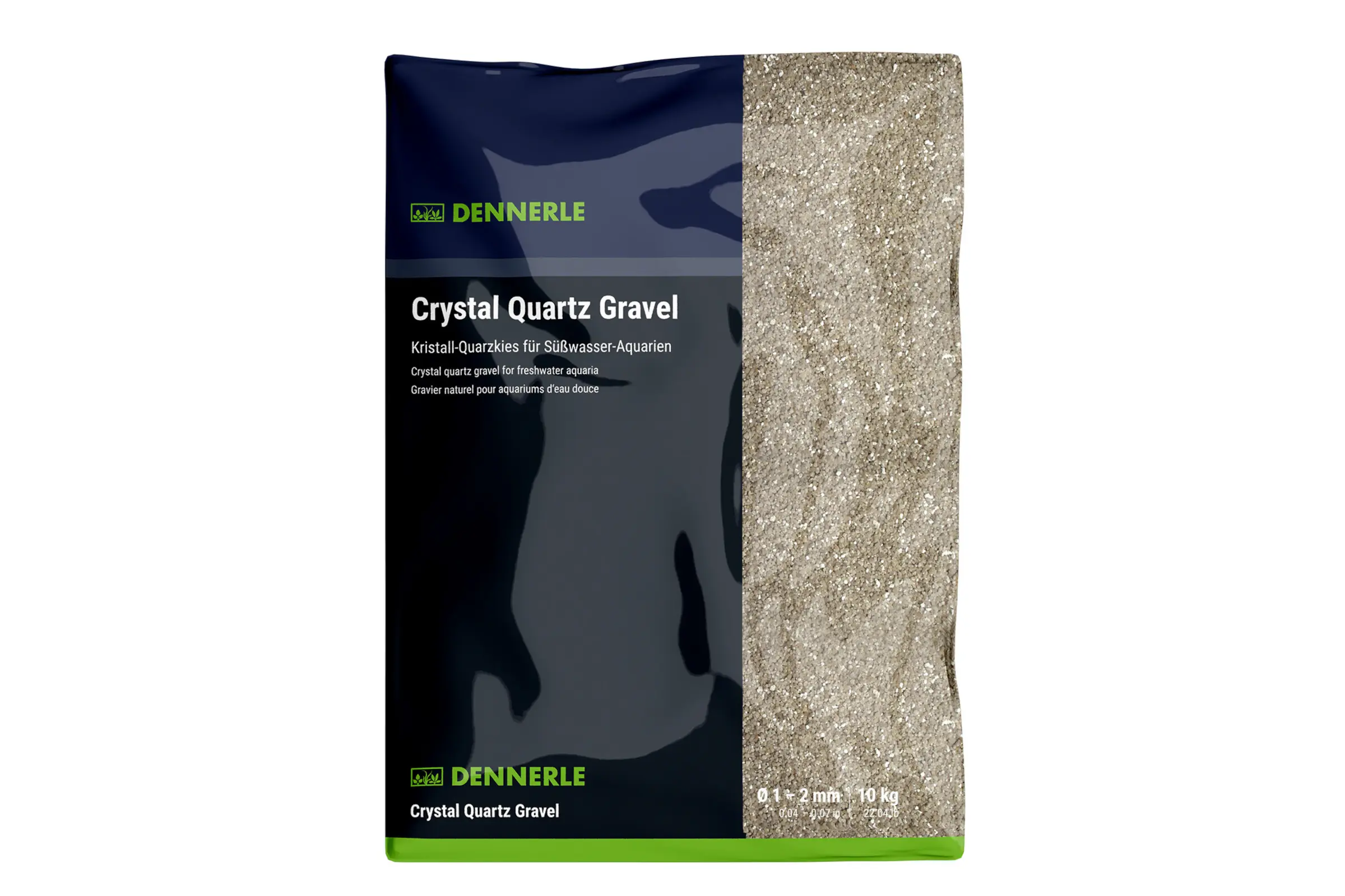 Dennerle gravier de quartz cristal, gravier coloré, blanc naturel, 10 kg