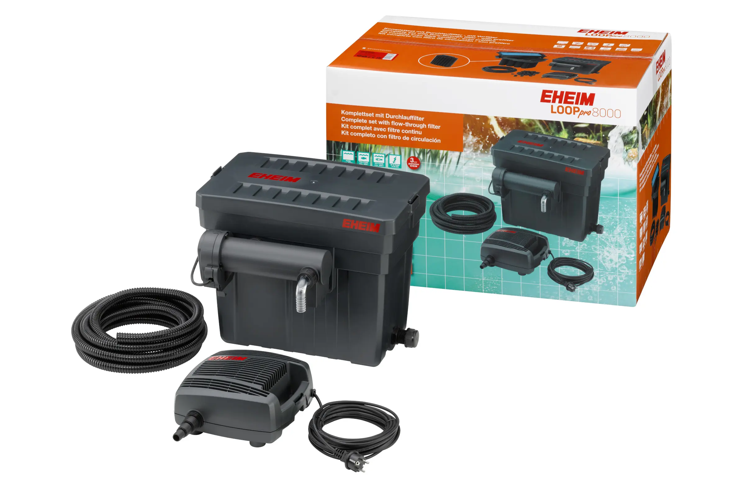 Eheim LOOPpro 8000, kit de filtration pour bassin avec clarificateur UVC