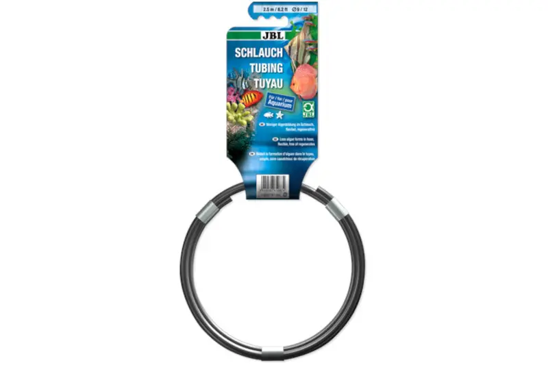 Tuyau d’aquarium JBL 9/12, gris, 2,5 mètres