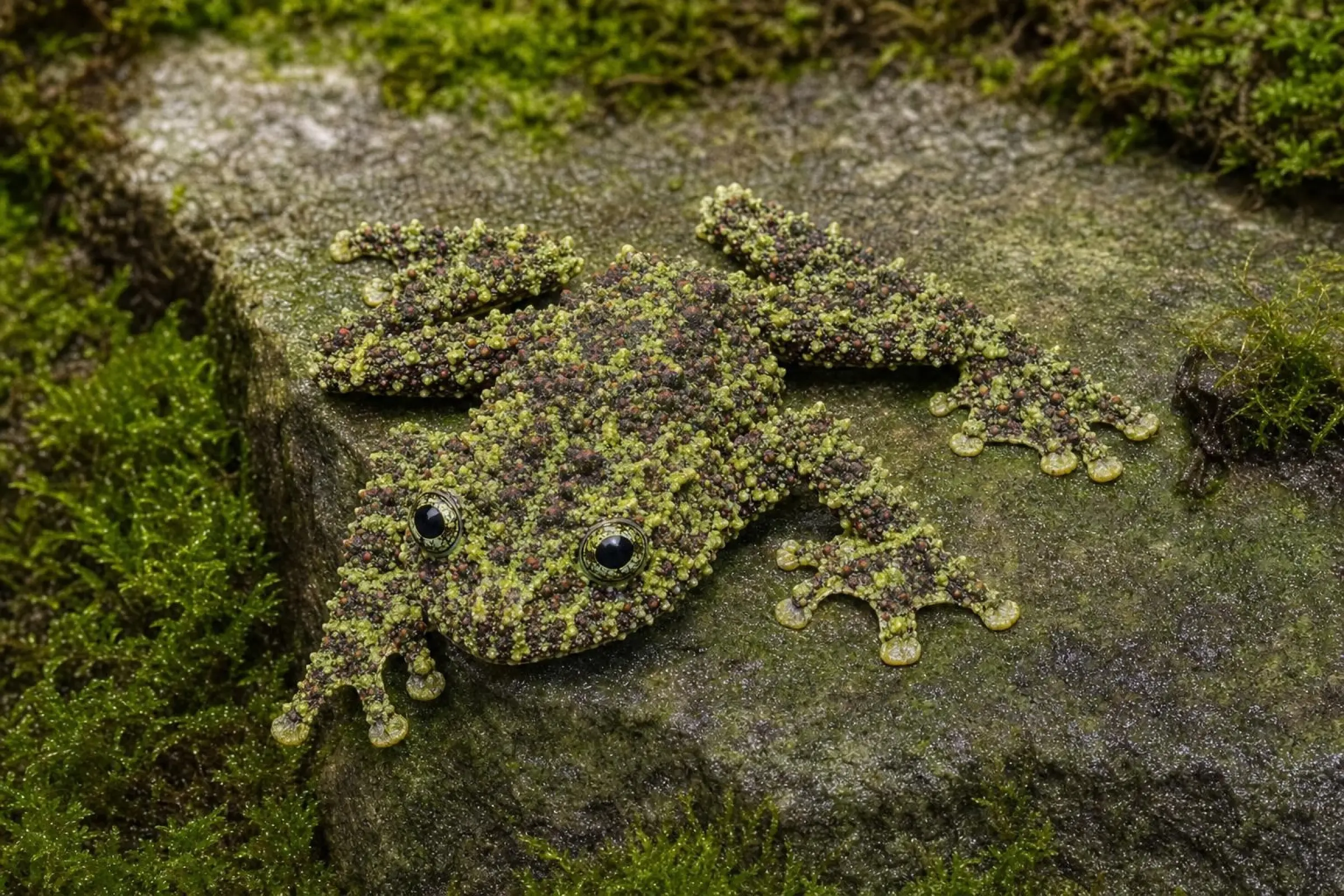Sa-Pa grenouille-mousse, Theloderma bicolor
