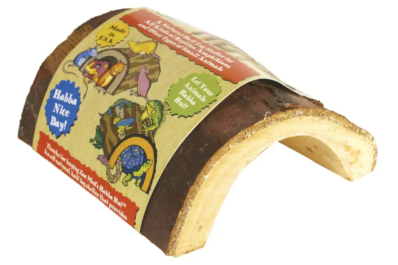 Zoomed Habba Hut (produit en bois naturel) MED, grotte en bois pour terrarium