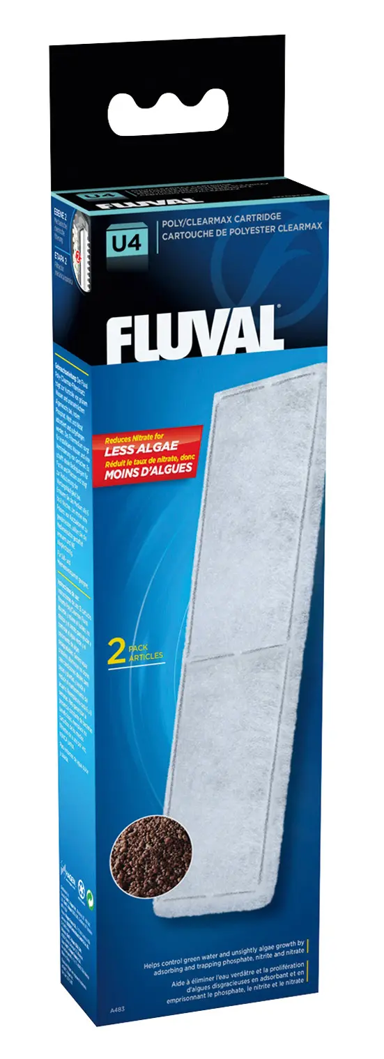 Fluval U4 Clearmax Cartouche filtrante lot de 2