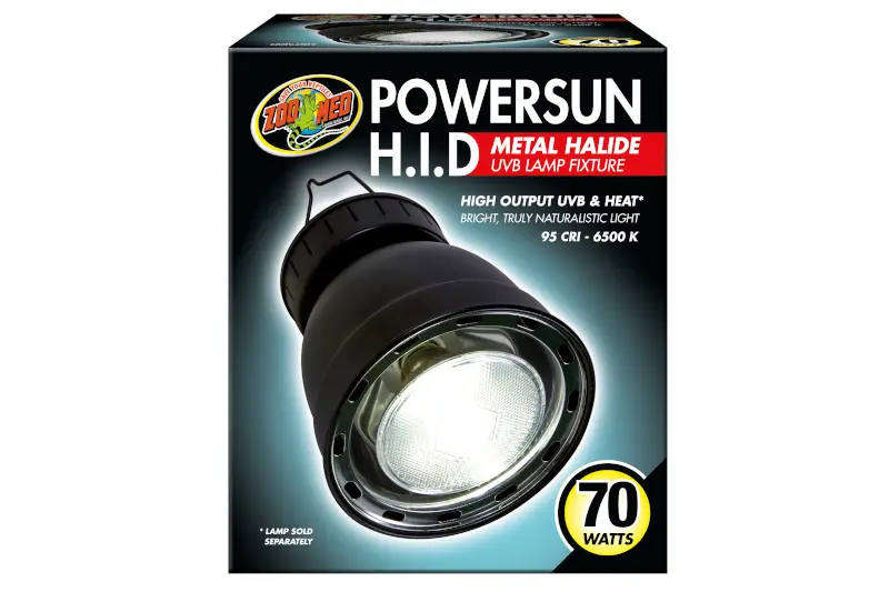 Zoomed PowerSun H.I.D UVB Lamp Fixture, douille de lampe, 70 W