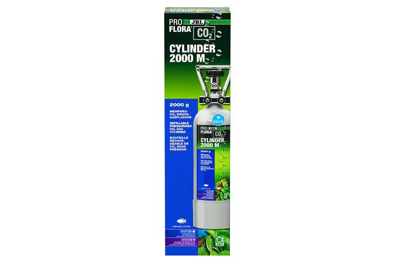 JBL PROFLORA CO2 CYLINDER 2000 M, bouteille de réserve CO2 rechargeable 2 kg