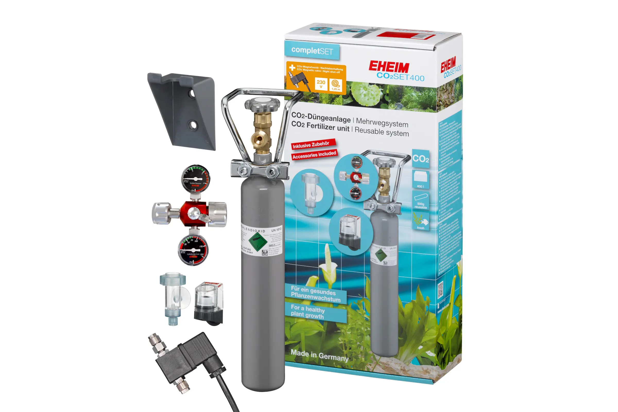 Eheim CO₂SET400 réutilisable 500 g, système CO2 incl. coupure nocturne