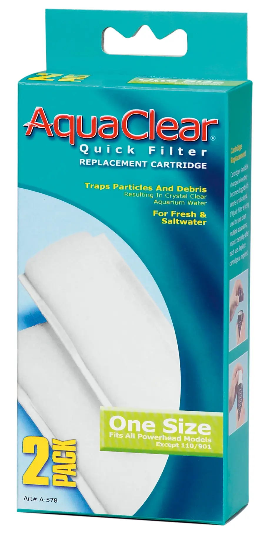 Aqua Clear cartouches en mousse pour filtre rapide, lot de 2