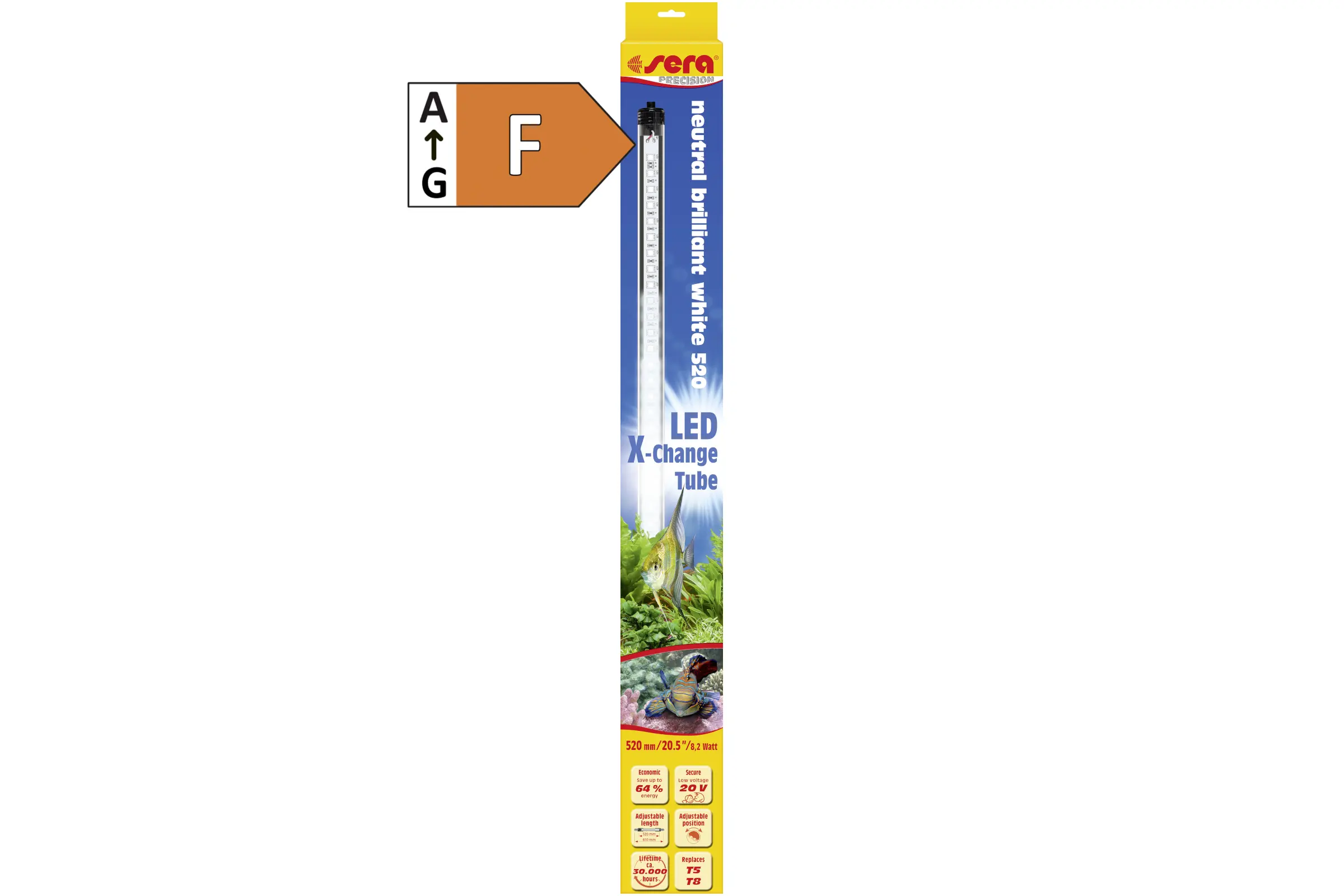 Tube LED sera LED X-Change neutral brilliant white, en 6 longueurs