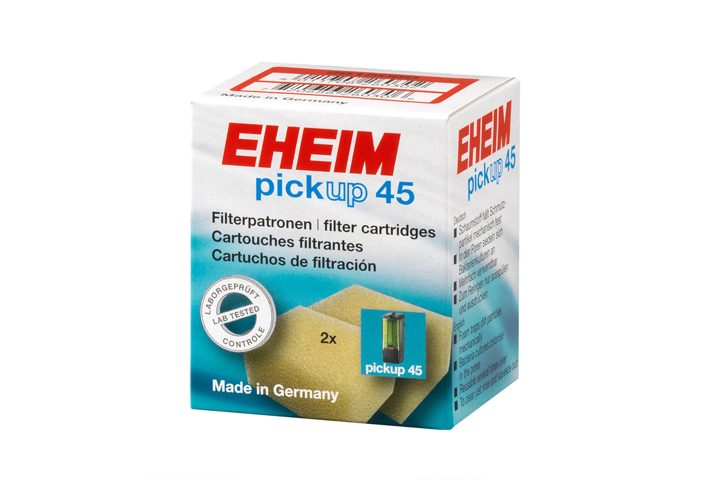Cartouche filtrante EHEIM 2 pièces pour pick up 45 (2006)