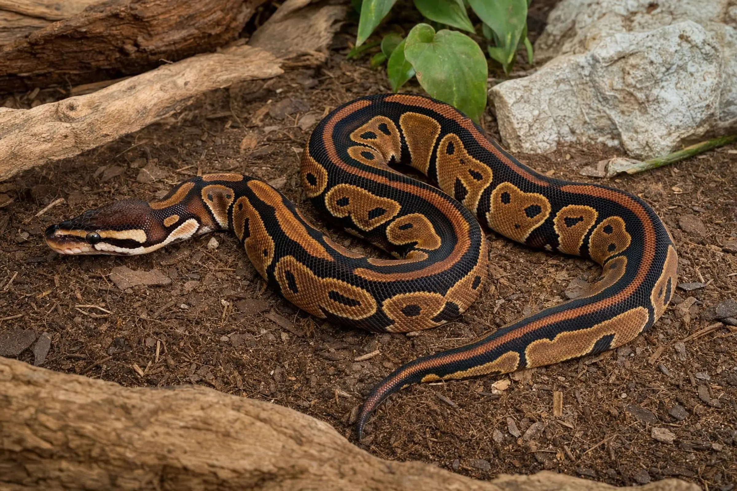 Python royal Red Stripe, Python regius