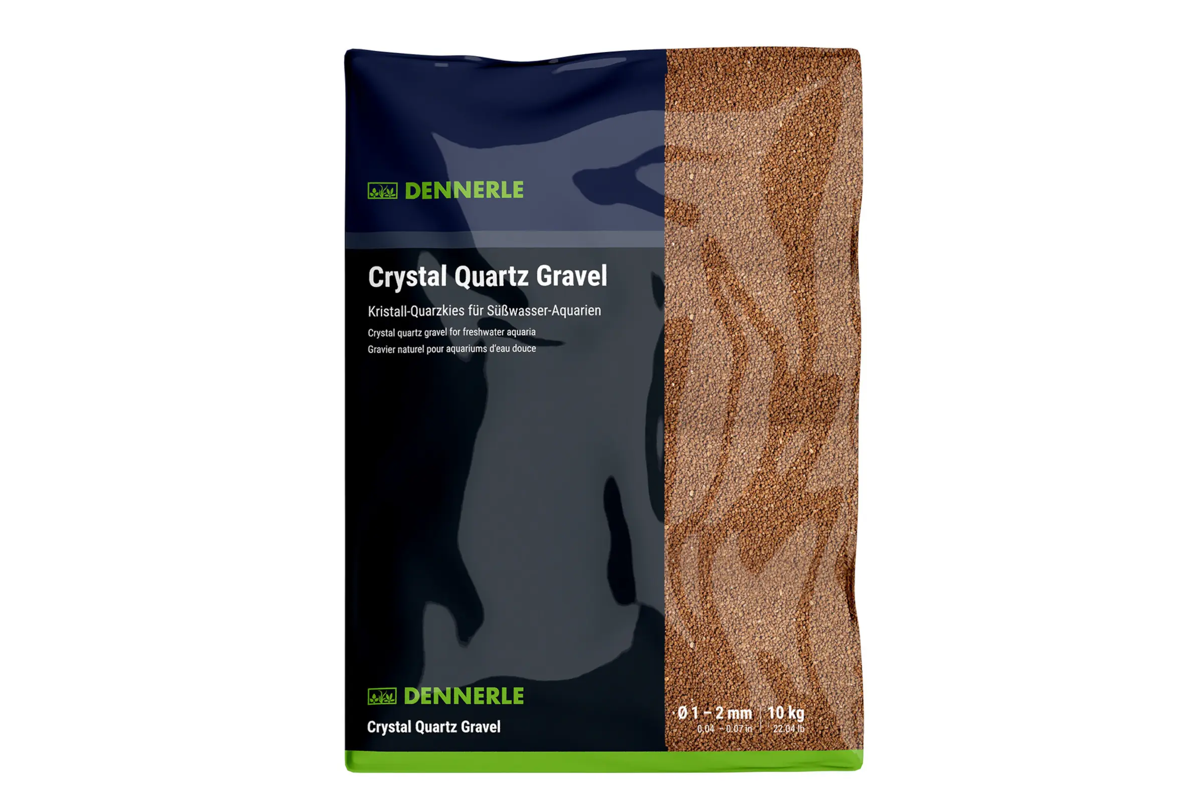 Dennerle Gravier de quartz cristal, gravier coloré, brun fauve, 5 kg (article en fin de série)