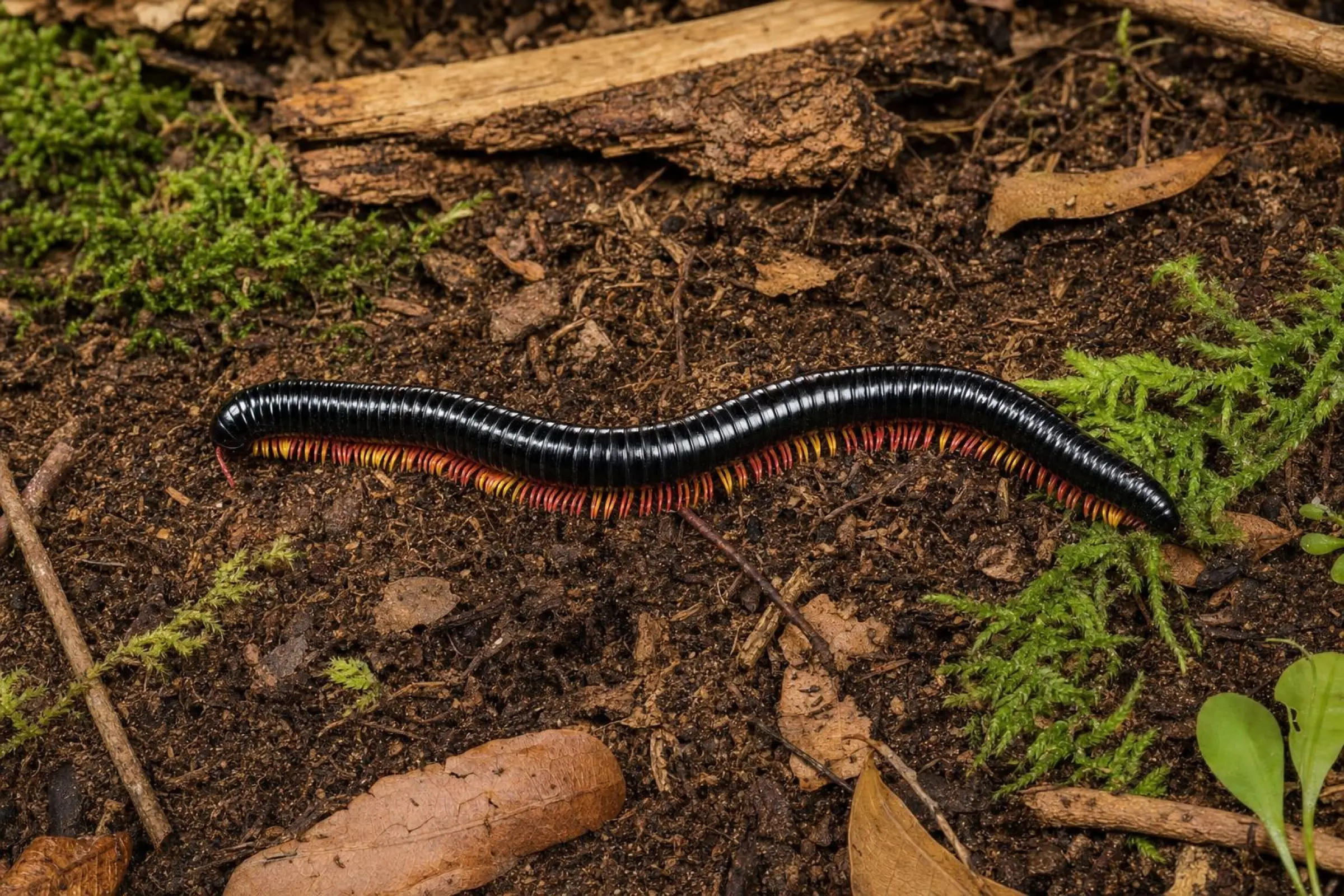 Mille-pattes géant du Vietnam bicolore, Alienostreptus bicoloripes