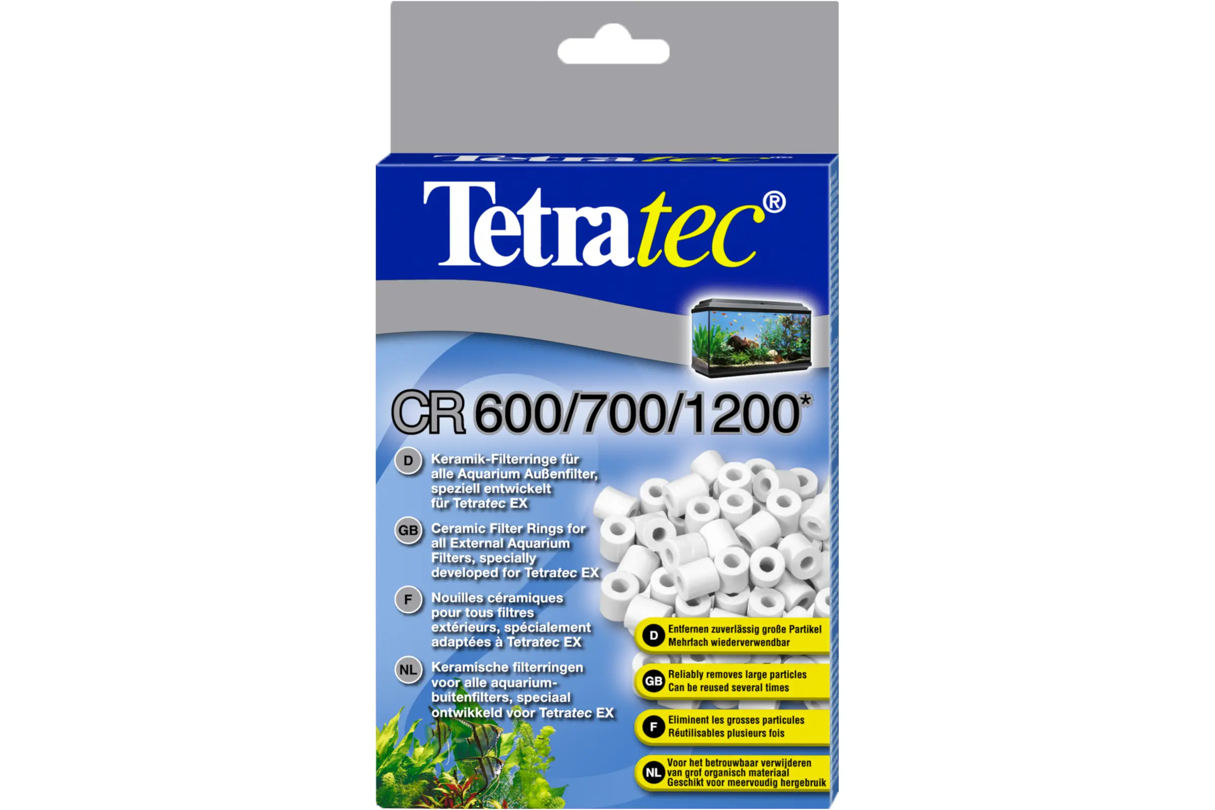 Tetratec CR 600/700/1200 anneaux filtrants en céramique pour filtre externe, 800 ml