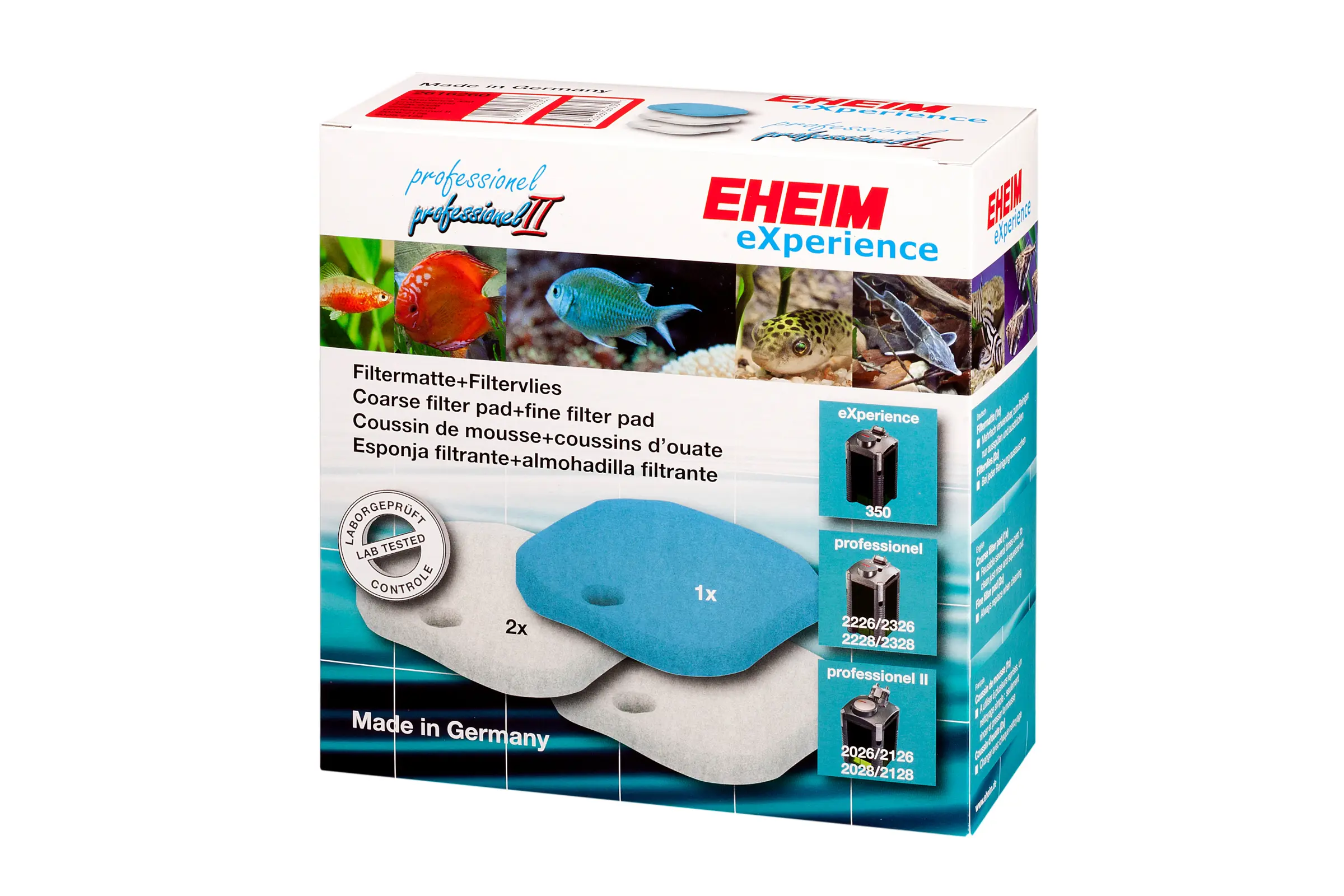 Mousse filtrante et ouates pour Eheim eXperience 350 et professionel 1&II, 3 pièces