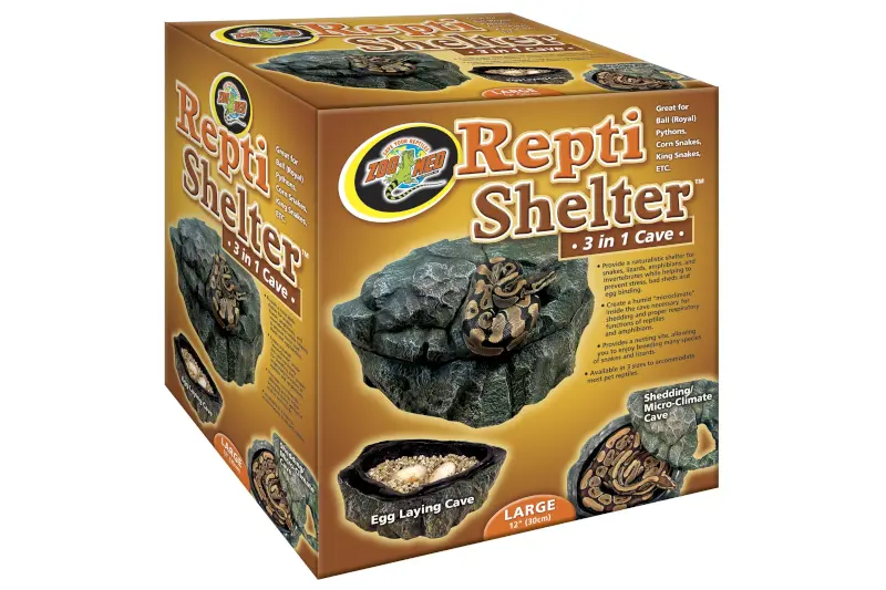 Zoomed Repti Shelter 3 en 1 Cave Large, grotte de terrarium