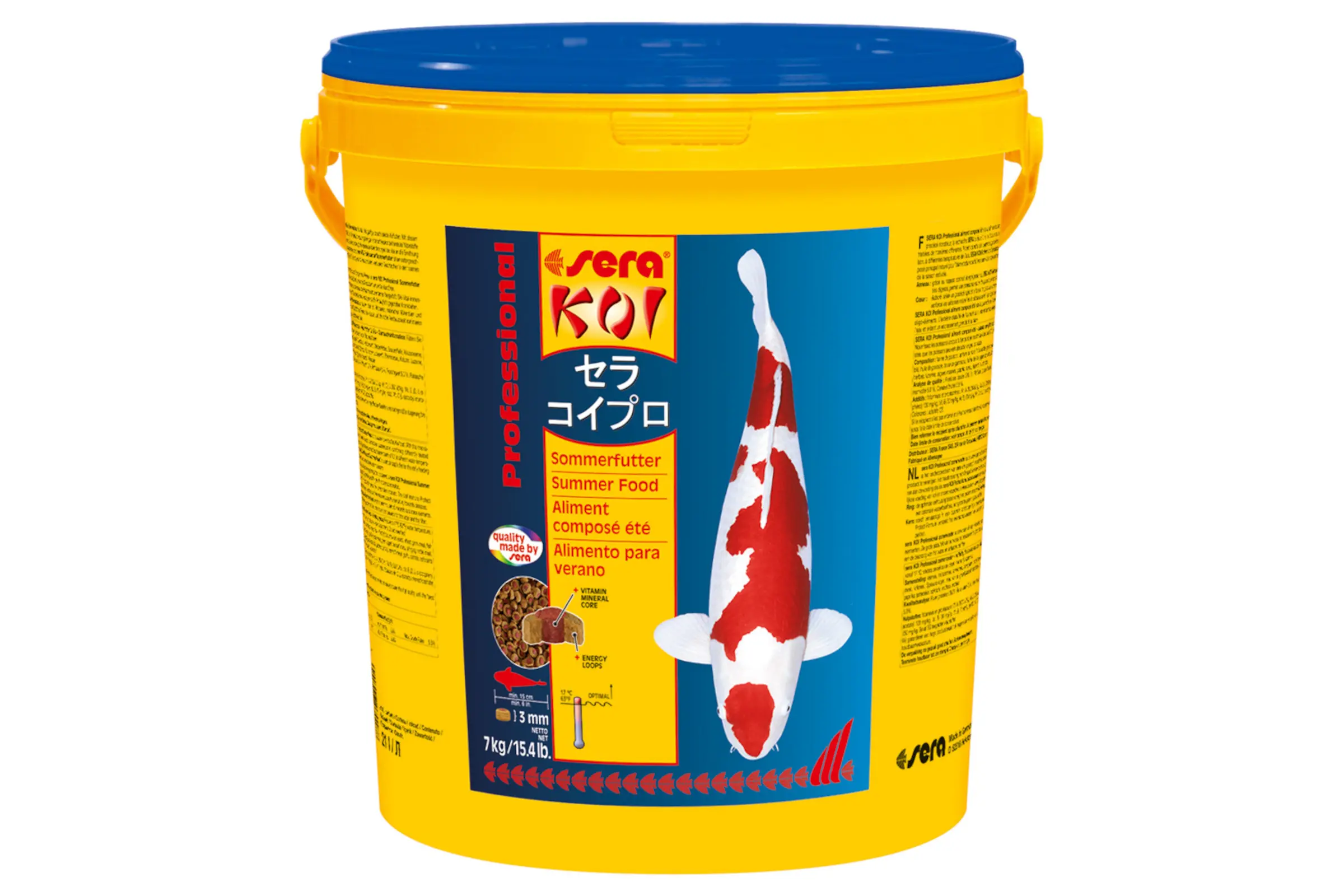Sera Koi Professional aliment d’été, granulés d’aliment principal, 7 kg (21 l)