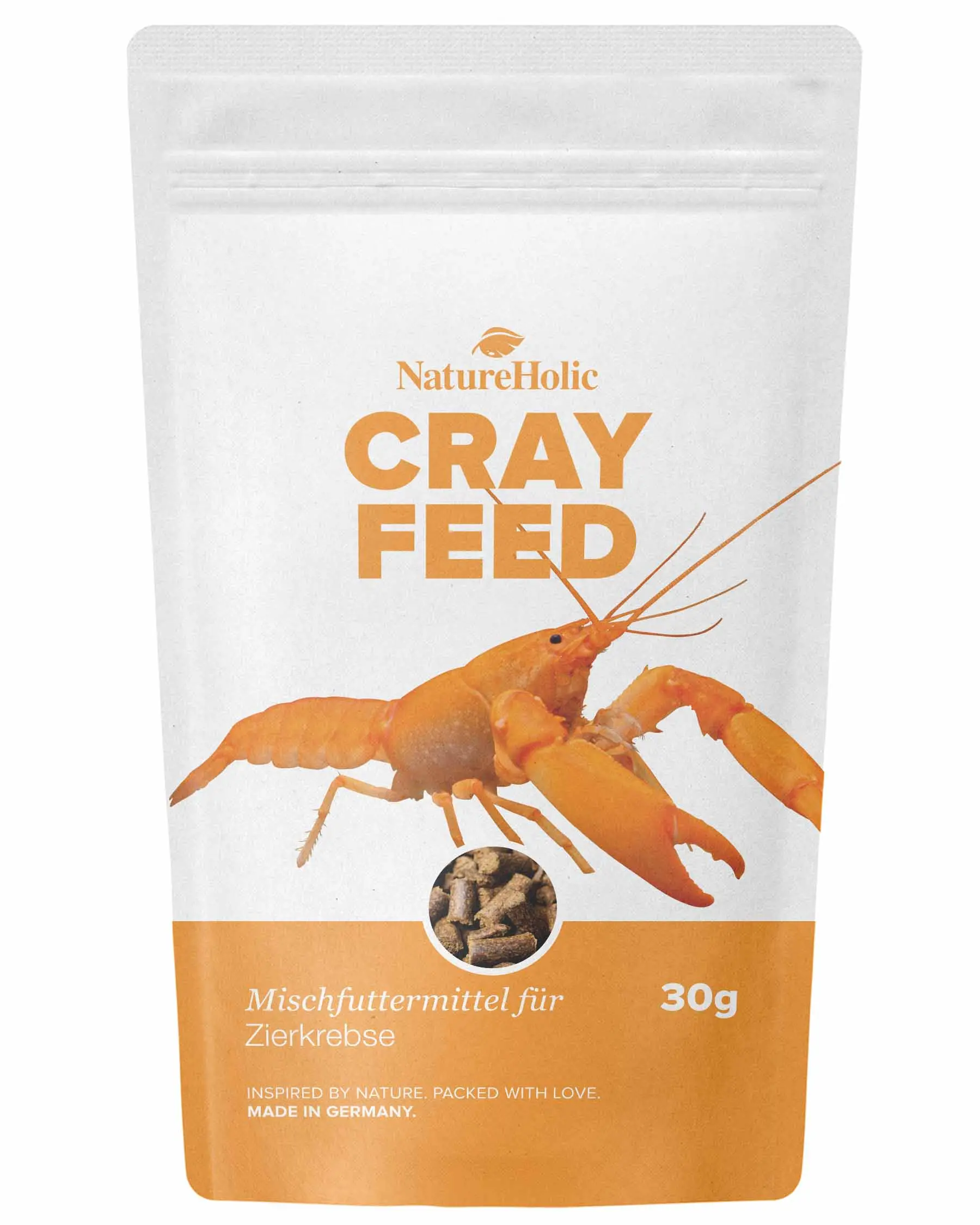 NatureHolic Crayfeed, nourriture pour écrevisses, 30 g