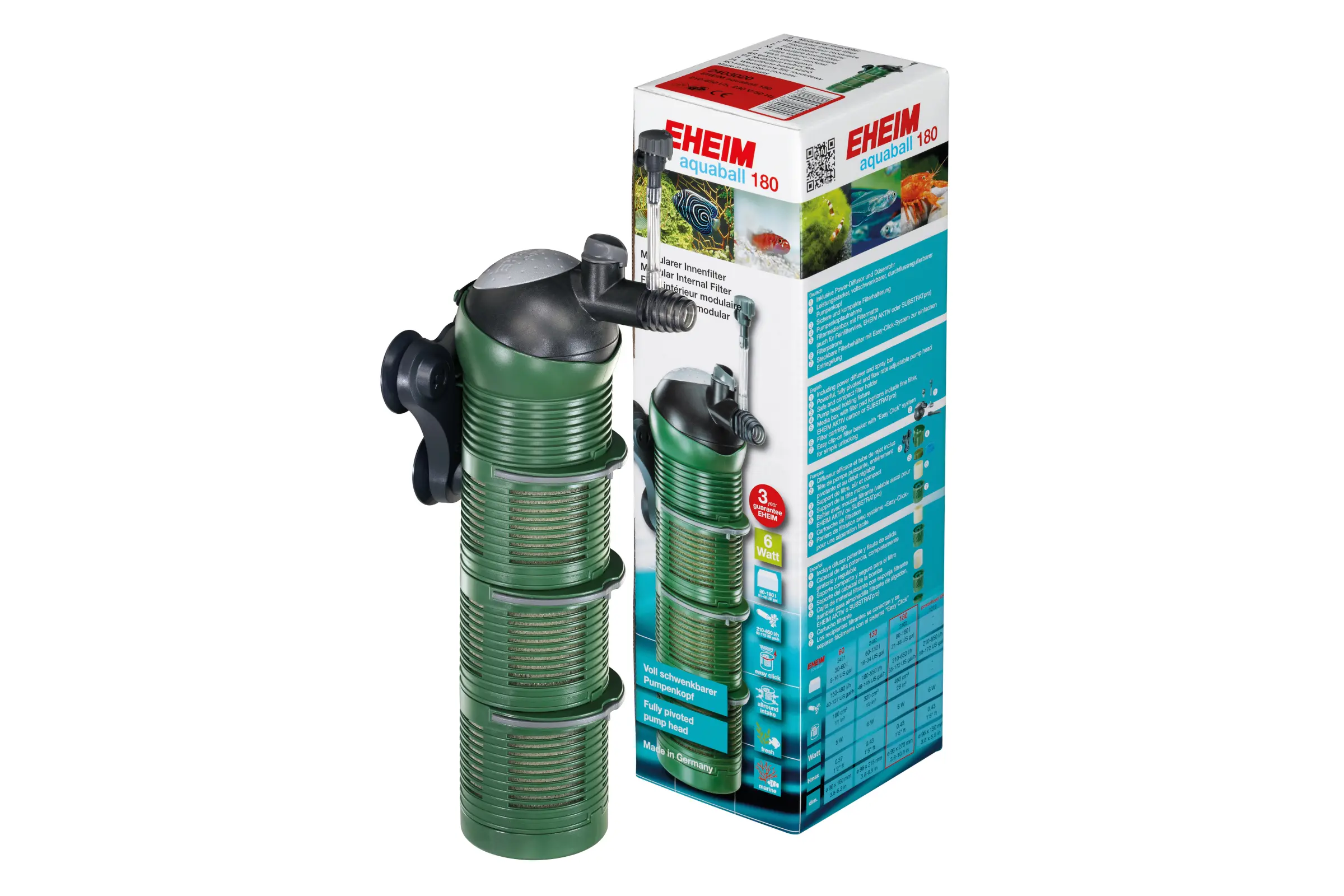 Eheim aquaball 180, filtre intérieur