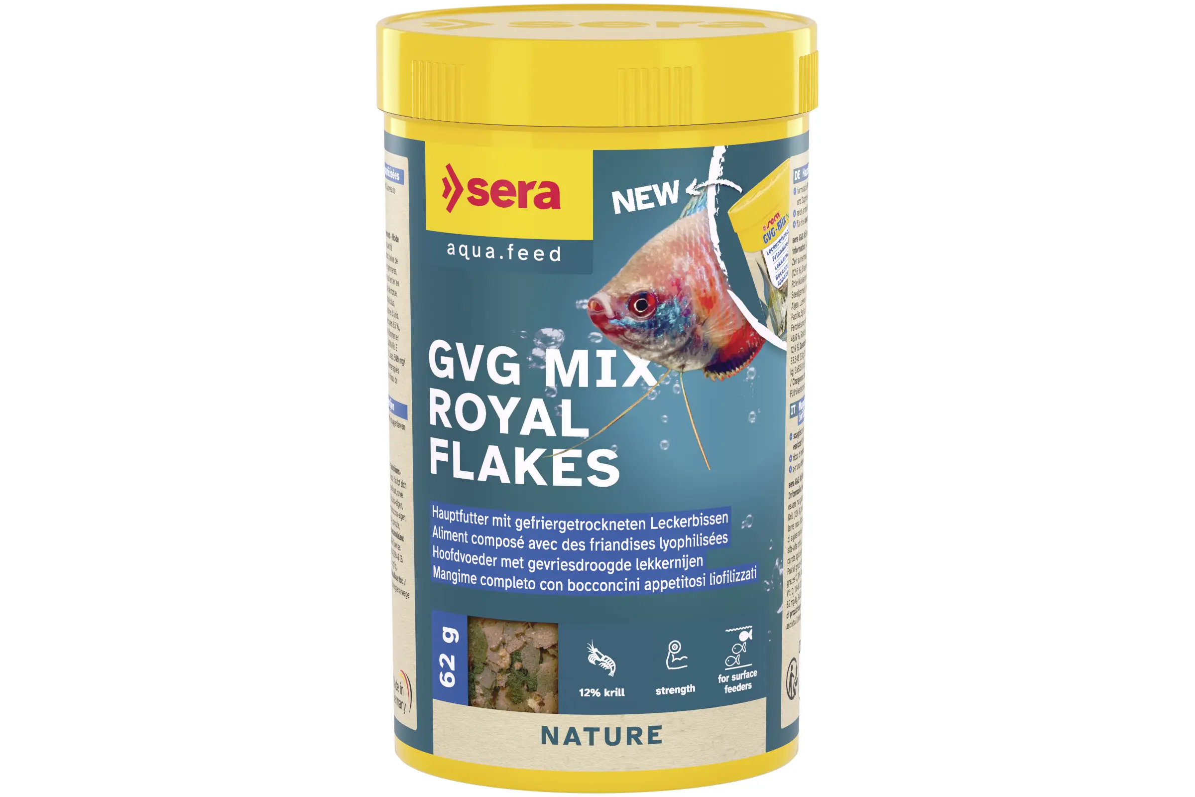 Sera GVG-Mix Royal Flakes, mélange de flocons pour alimentation principale, en 100 et 250 ml