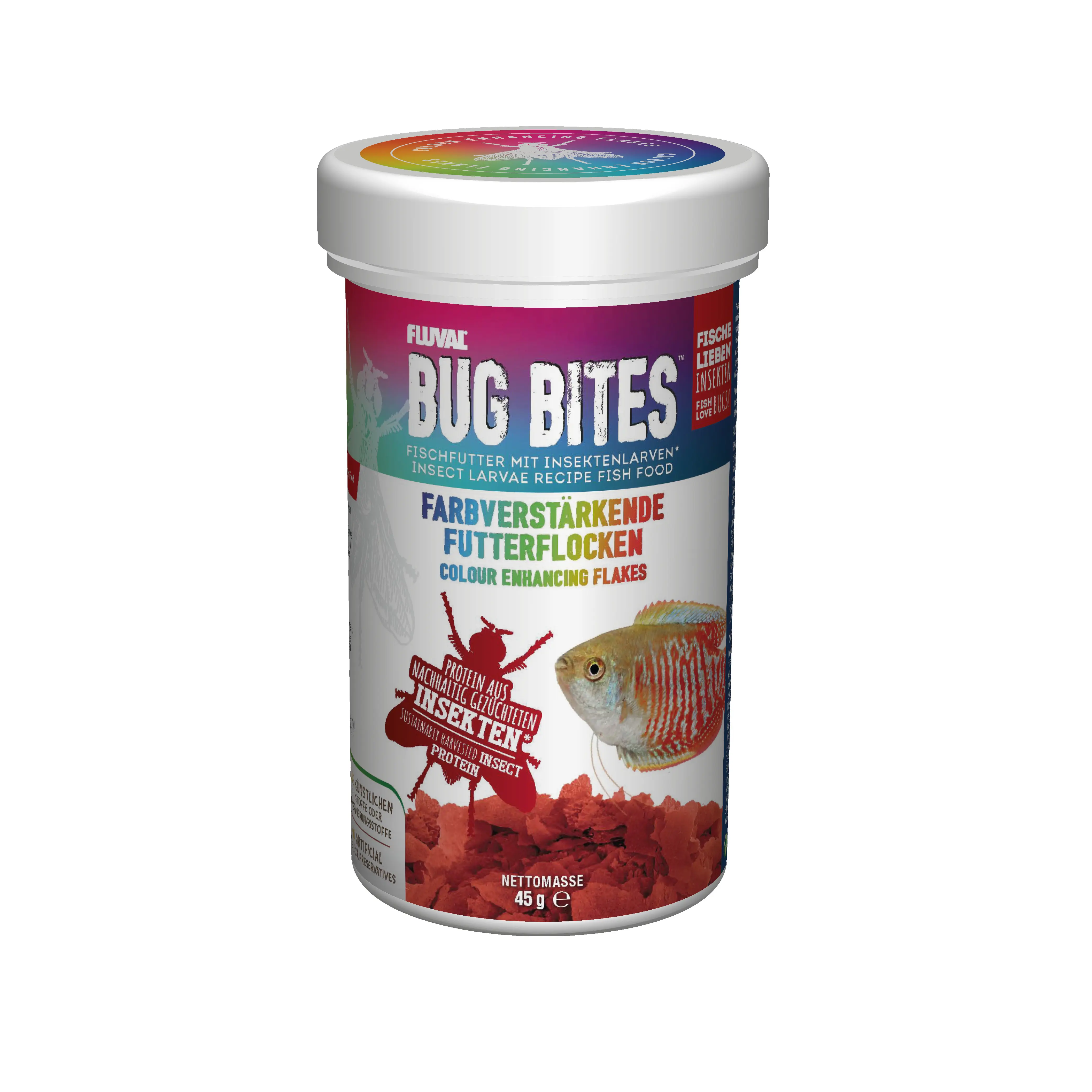 Fluval Bug Bites Flocons amplificateurs de couleur 250 ml
