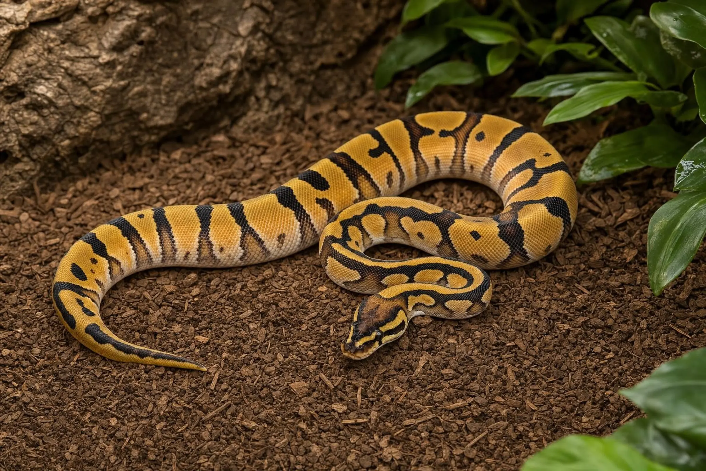 Python royal « Enchi Leopard Pastel Red Stripe », Python regius