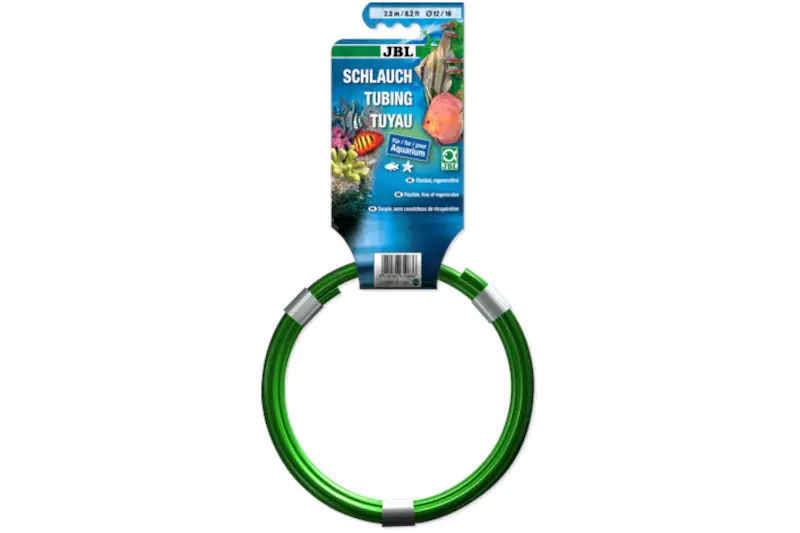 Tuyau d’aquarium JBL 12/16, vert, 2,5 mètres