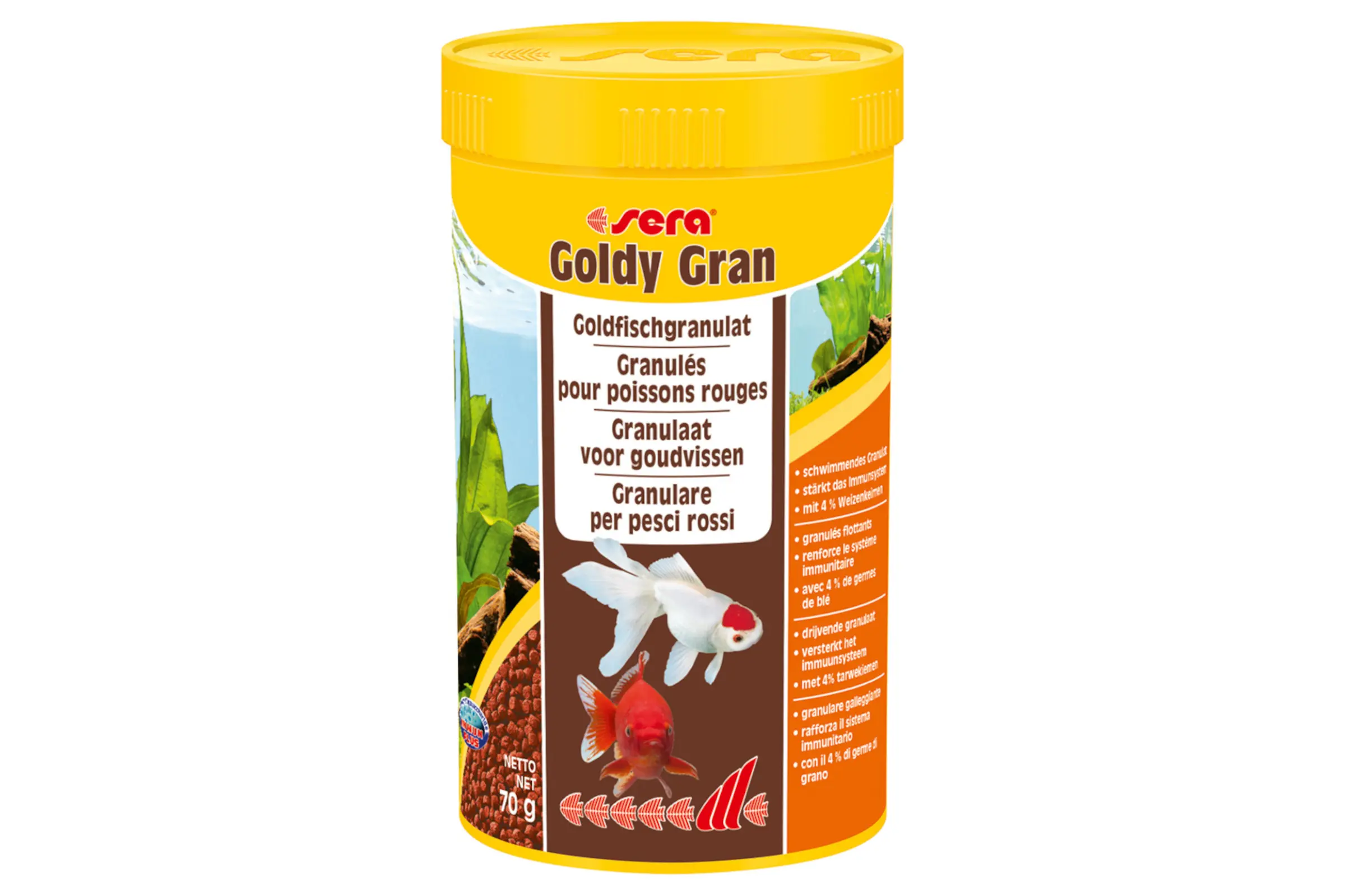 Sera Goldy Goldfish Gran Nature, granulés d’aliment principal, 250 ml