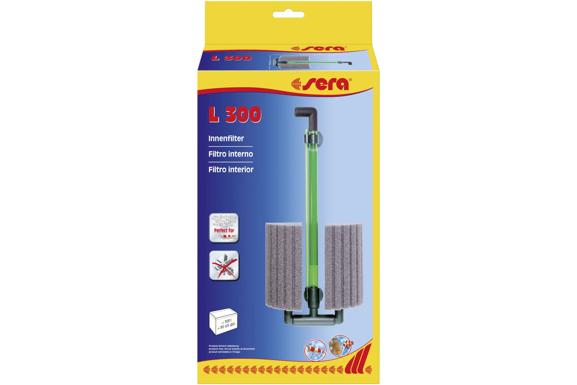 Sera filtre intérieur L300, double filtre à air