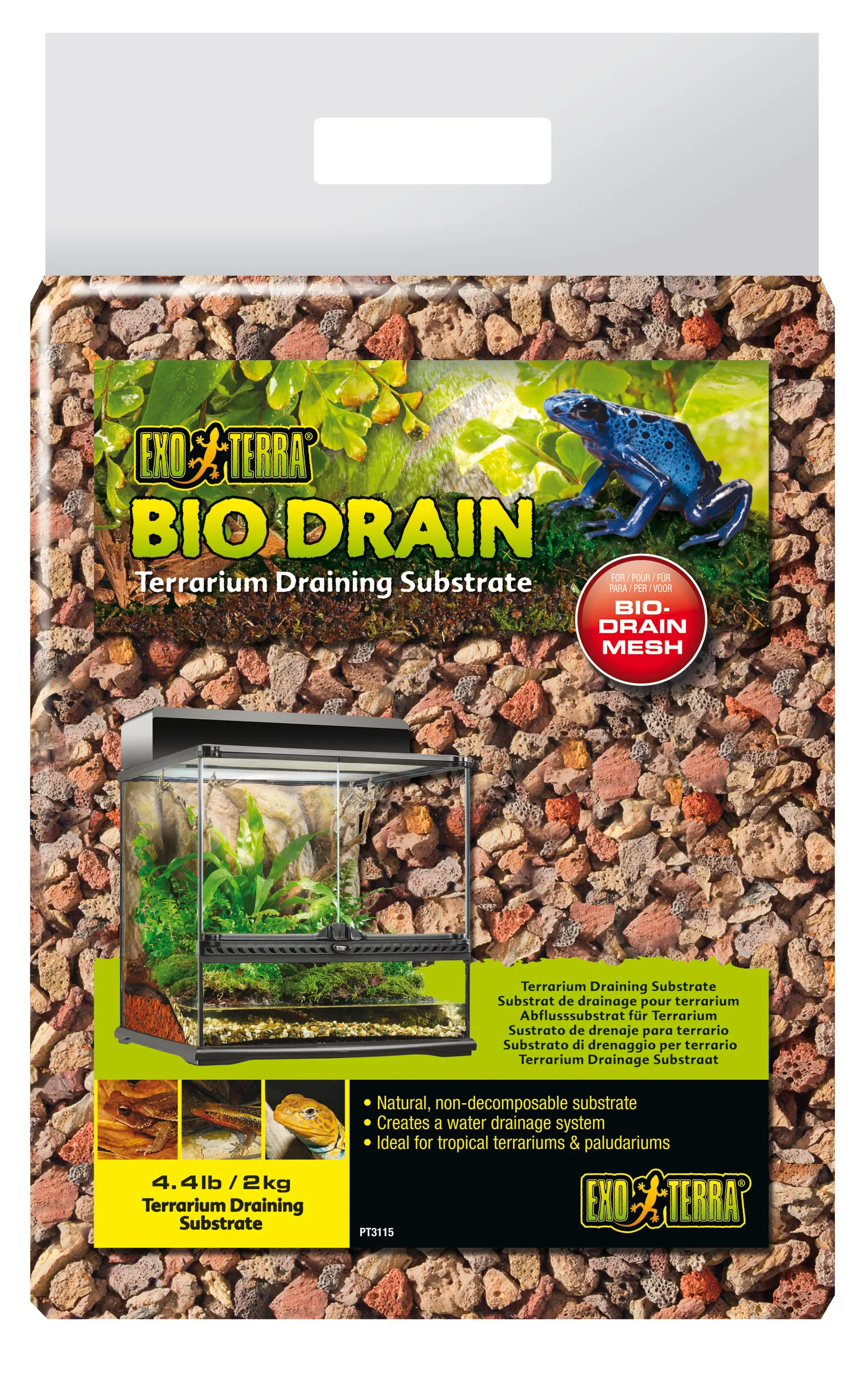 Substrat pour terrarium Exo Terra Bio Drain, 2 kg