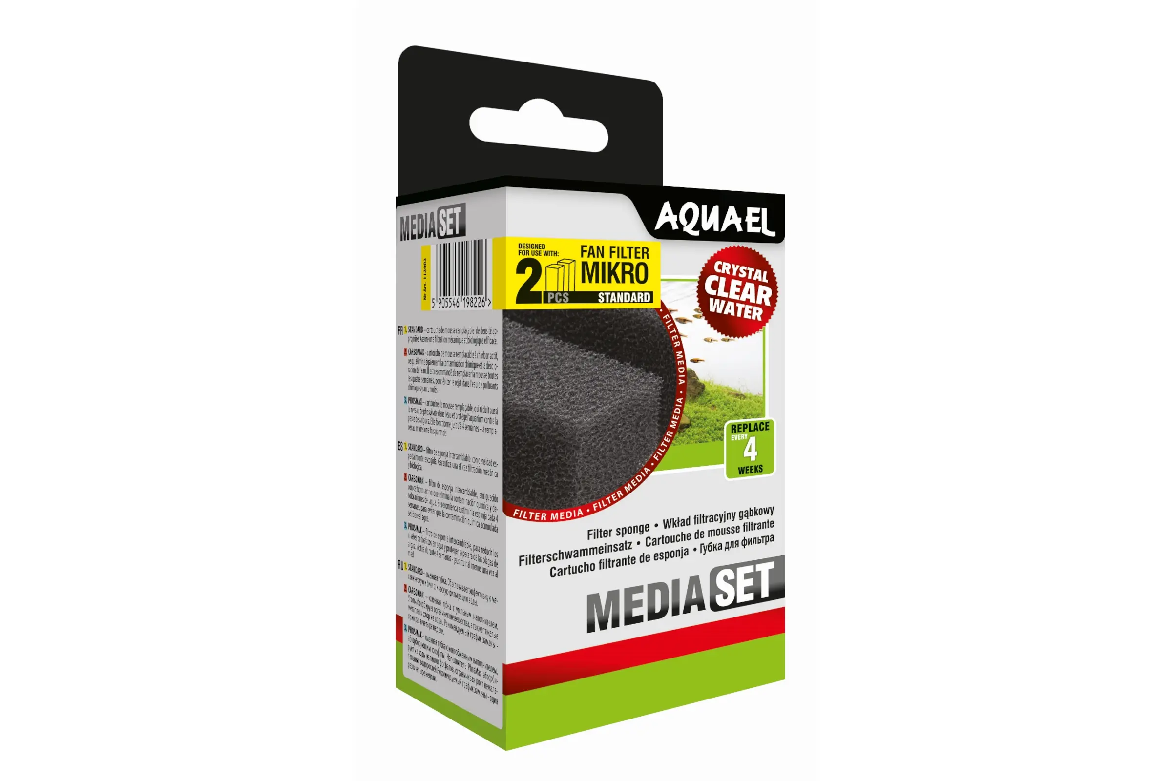 Aquael mousse filtrante FAN Mikro Plus, filtre de rechange, 2 pièces