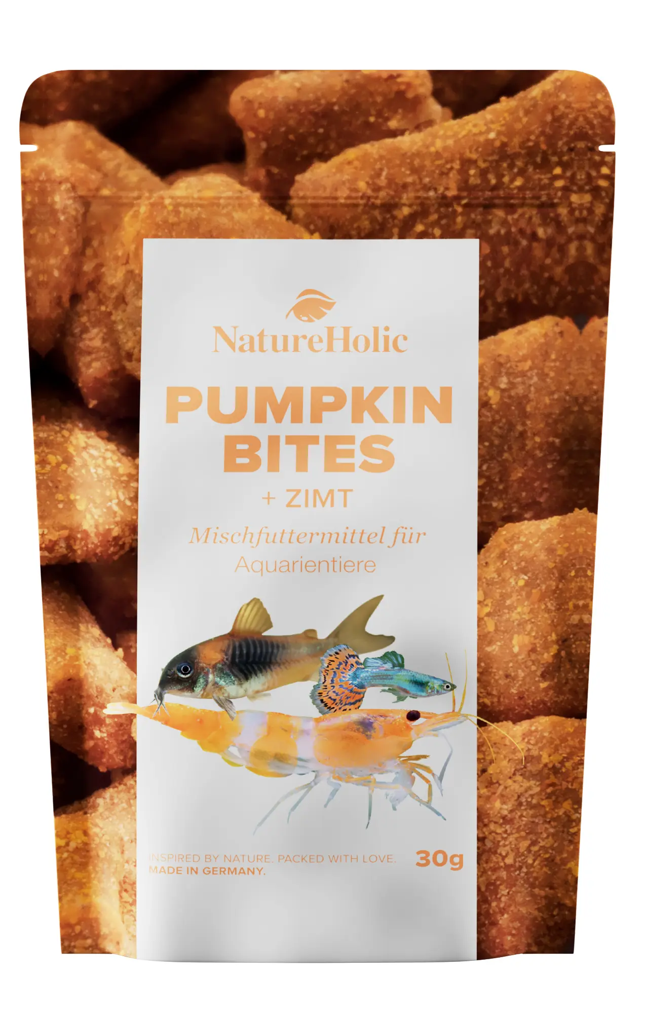 NatureHolic Pumpkin Cinnamon Bites, nourriture pour invertébrés, 30 g
