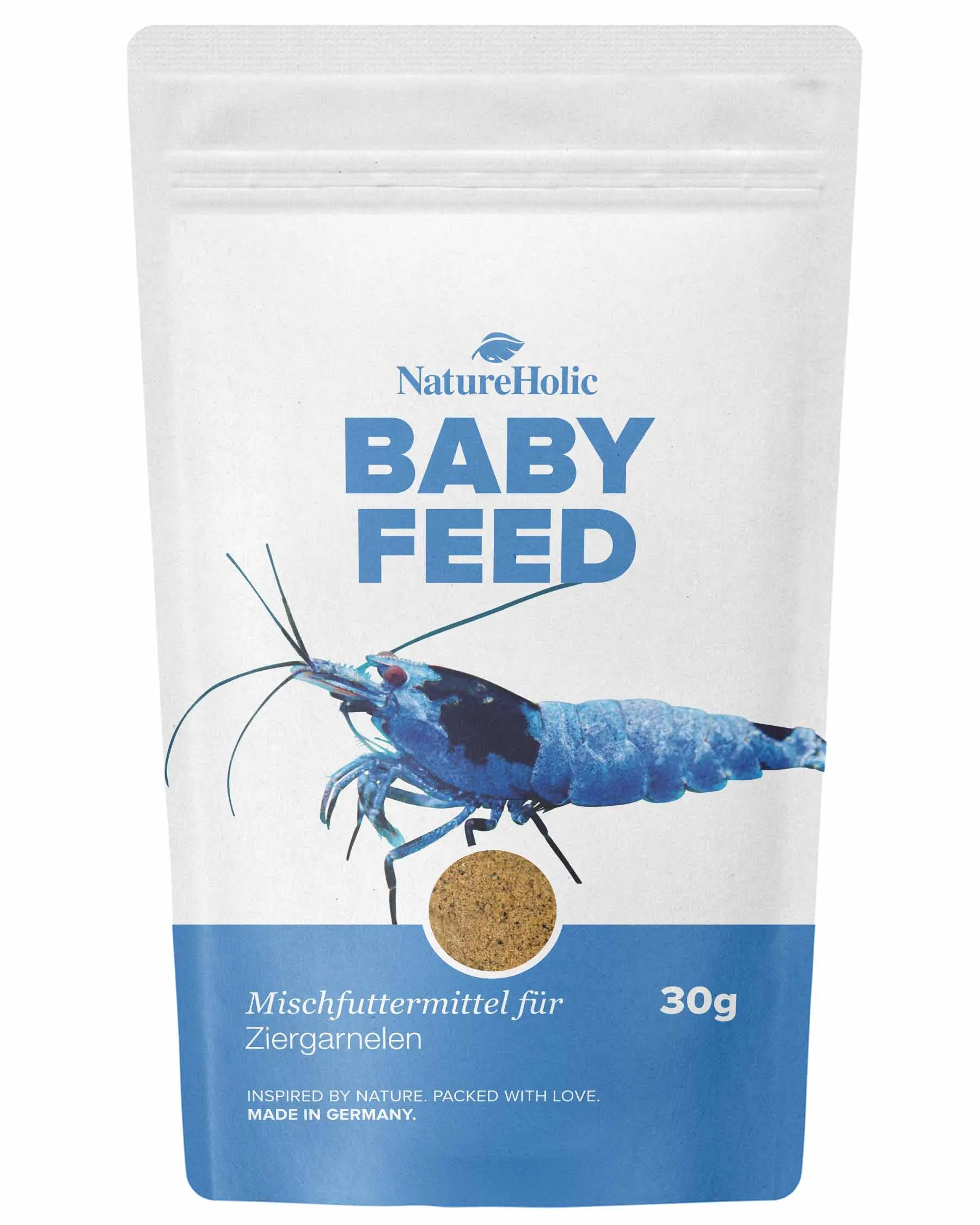 NatureHolic Babyfeed, aliment d’élevage pour crevettes, 30 g